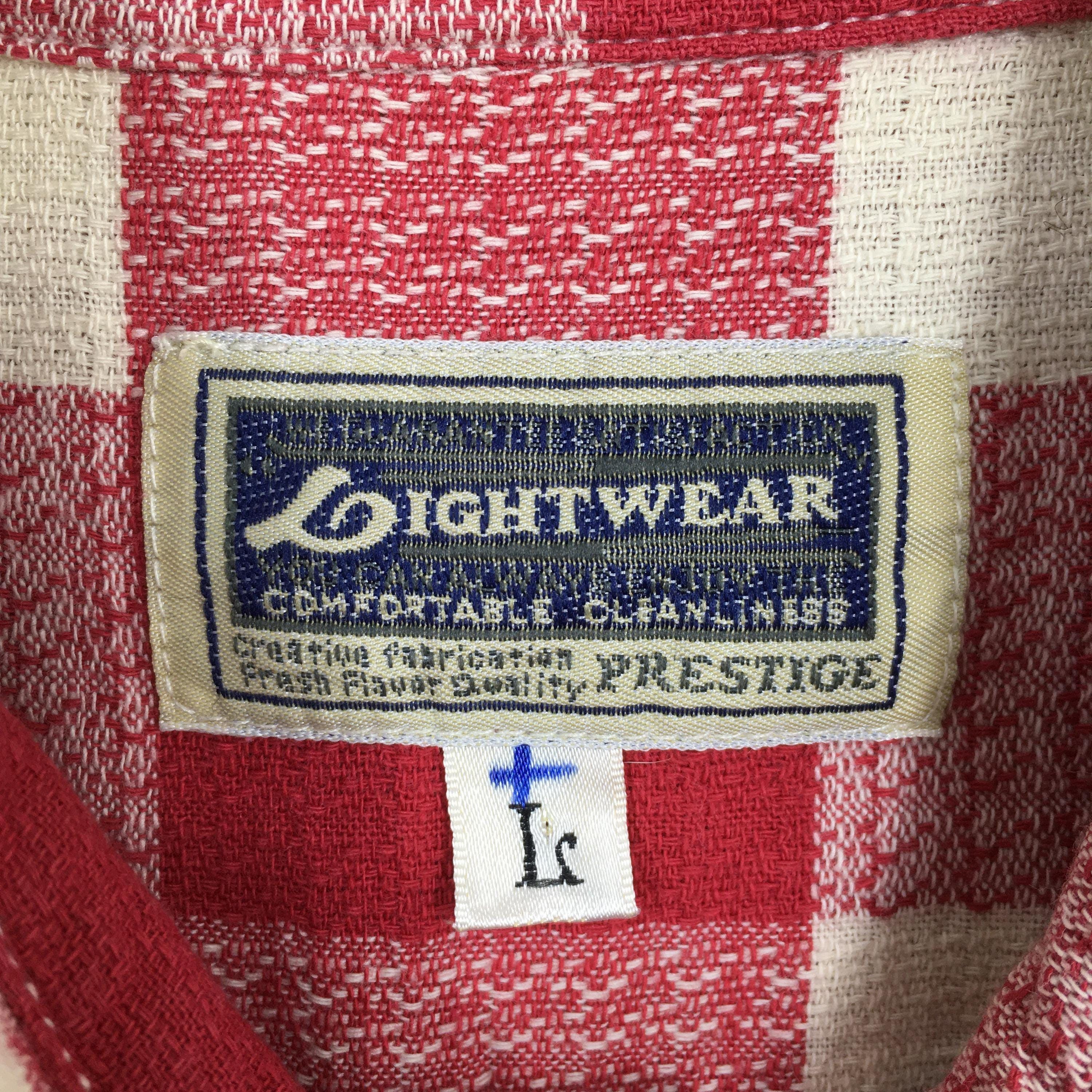 Flannel × Vintage Vintage 80s Tartan Checkered Red Western Shirt Large Size US L / EU 52-54 / 3 - 5 Thumbnail