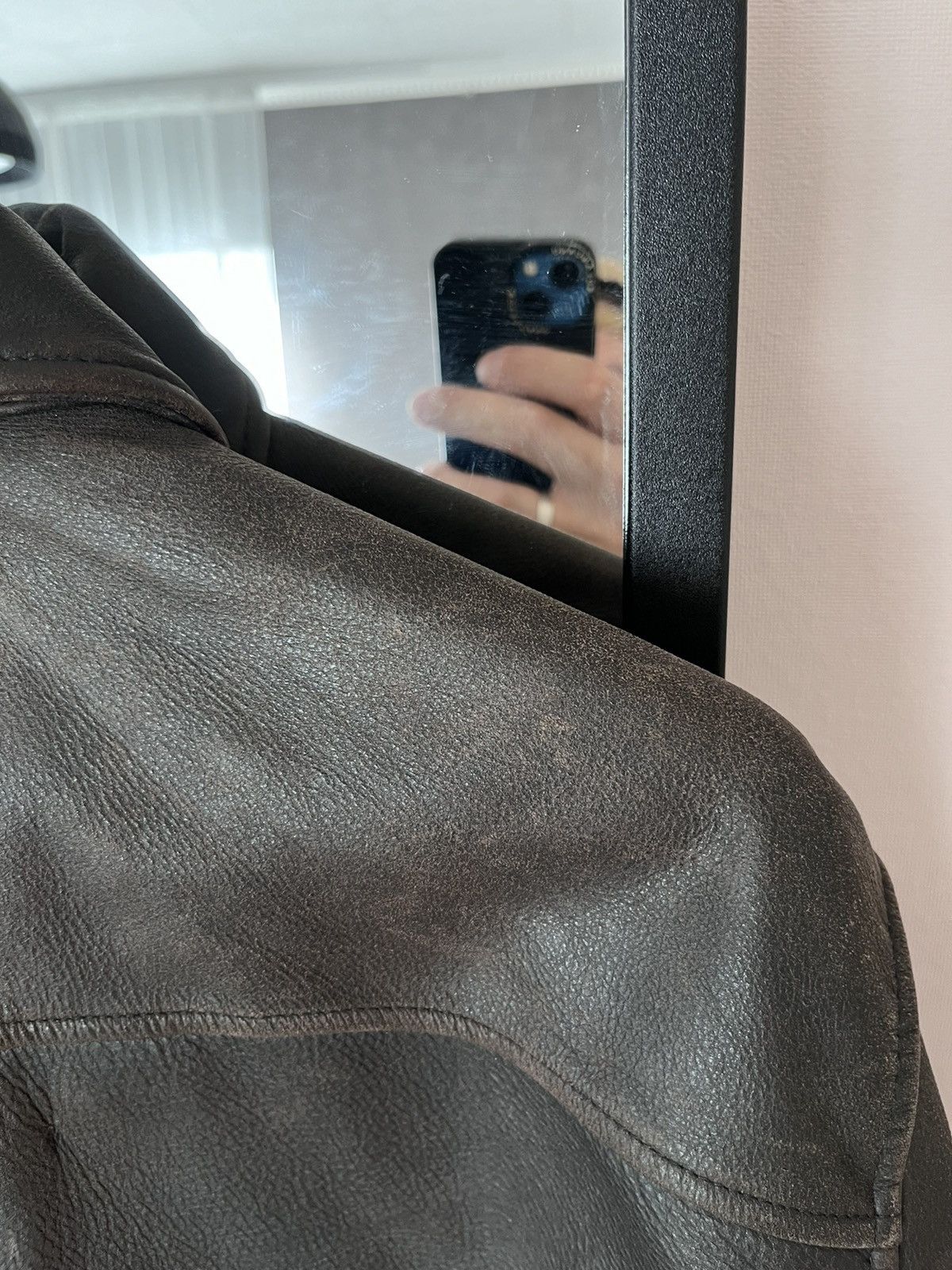 Gap 00s Gap Distressed Brown Button Leather Jacket Size US L / EU 52-54 / 3 - 19 Thumbnail