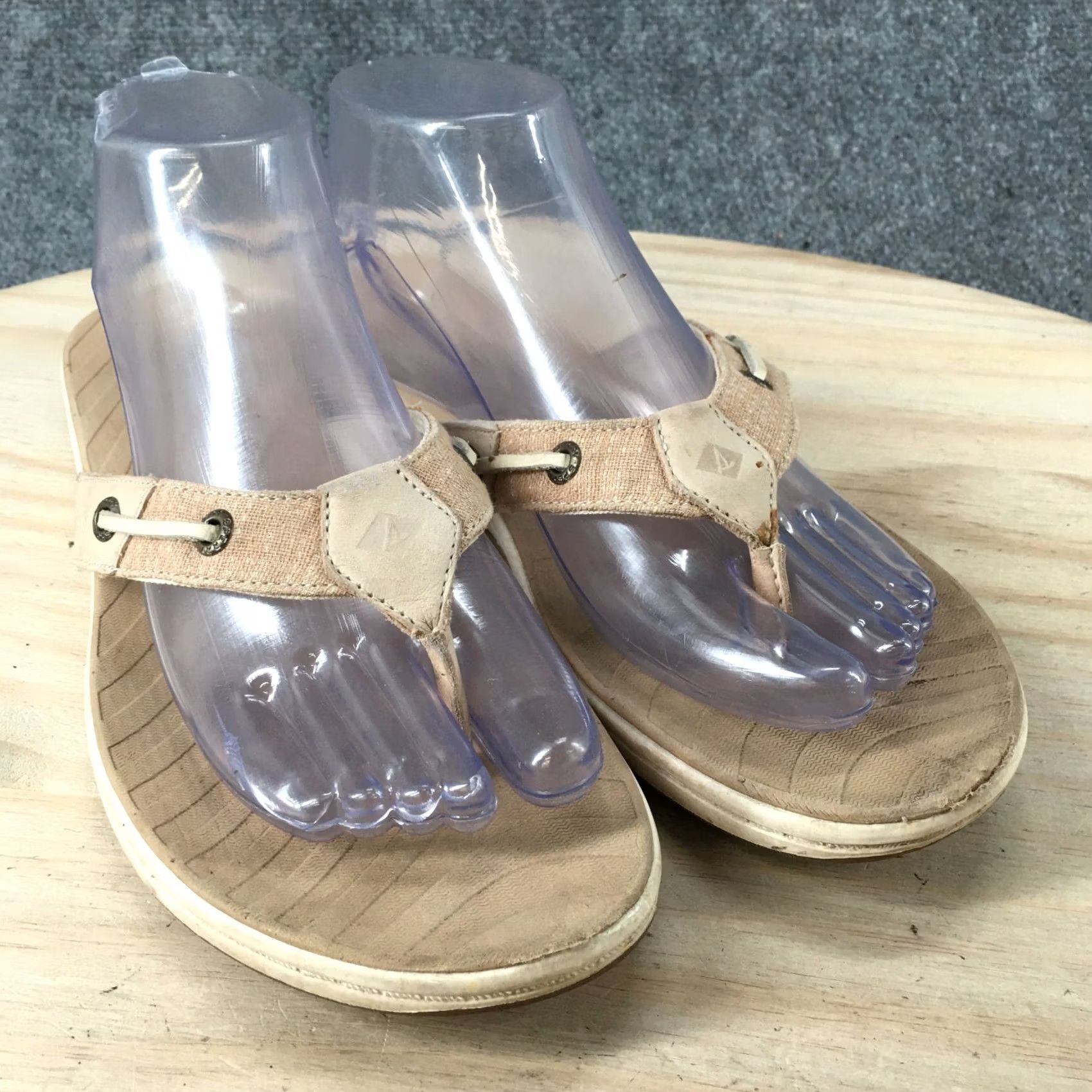 Sperry Sperry Womens Sandals Flip Flops Thong Flats Beige US 9 Seabrook STS85887 Size M / US 6-8 / IT 42-44 - 3 Thumbnail
