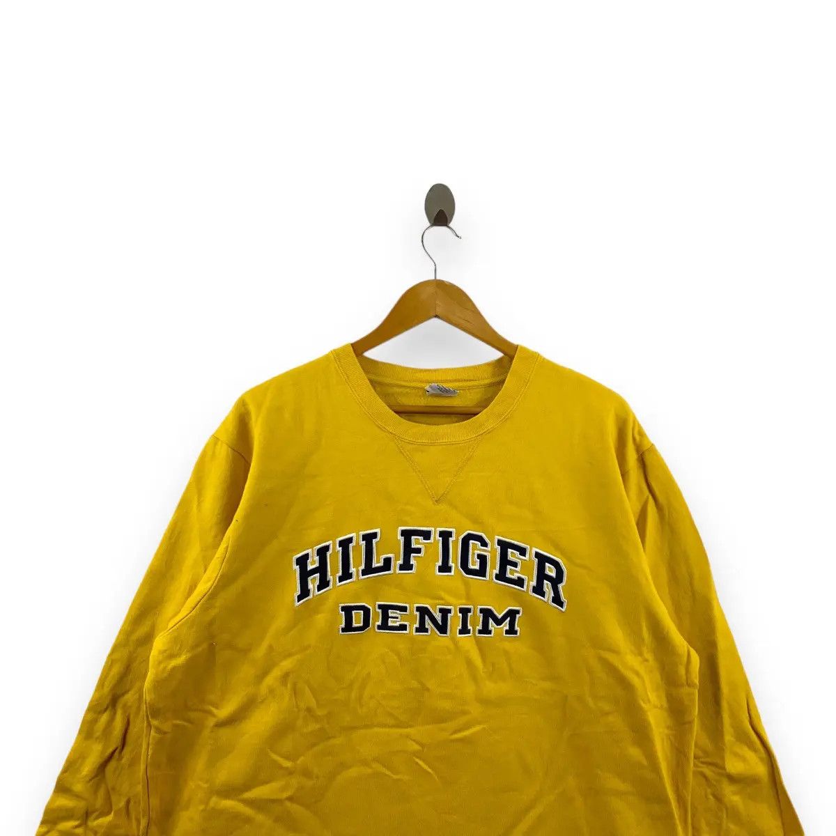 Tommy Hilfiger Vintage TOMMY HILFIGER Denim Jeans Yellow Sweatshirt Size L / US 10 / IT 46 - 5 Thumbnail