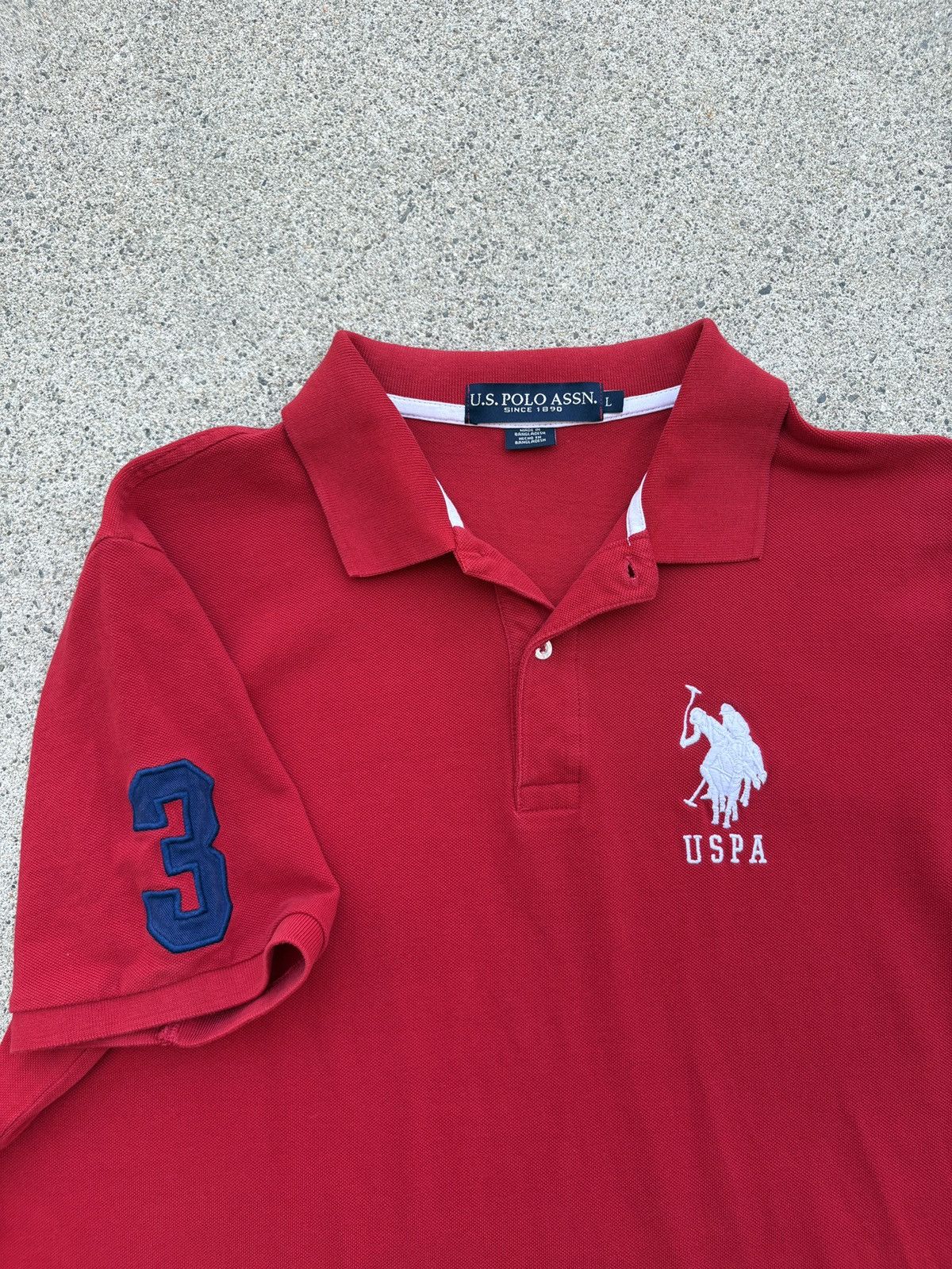 Polo Ralph Lauren Vintage US Polo Assn. Red Chief Keef Style Polo Tee Size L Size US L / EU 52-54 / 3 - 4 Thumbnail