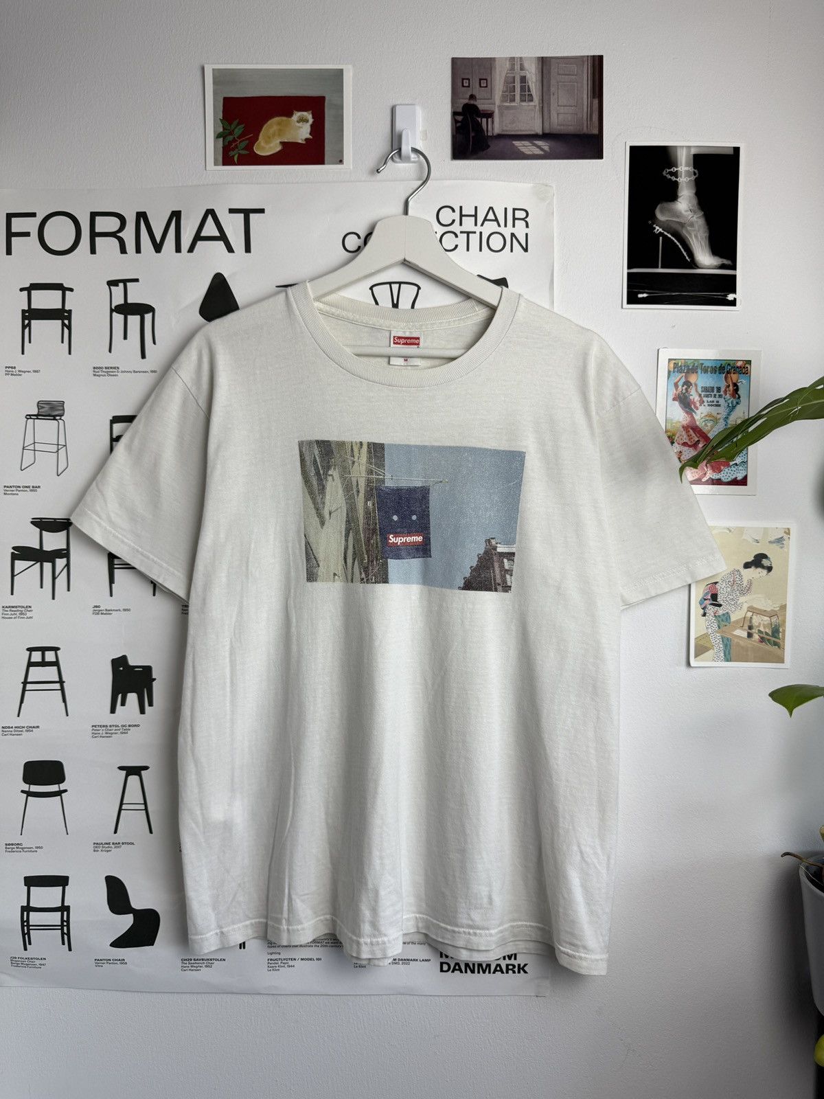 Designer × Supreme Supreme banner logo t-shirt M designer streetwear skate baggy Size US M / EU 48-50 / 2 - 1 Thumbnail