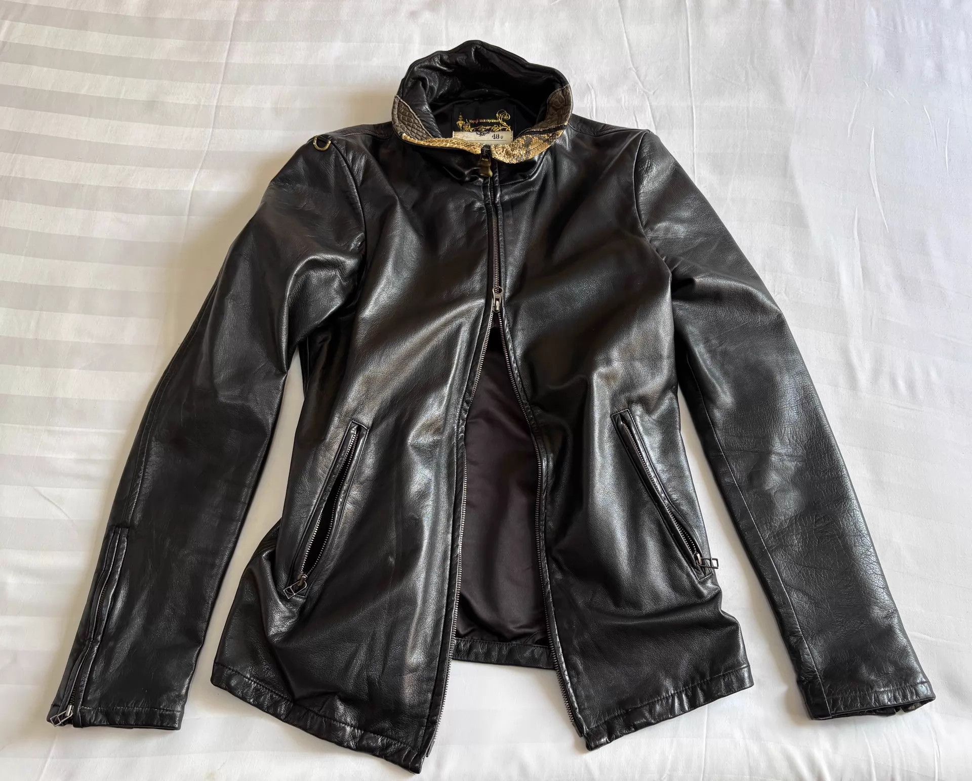 Other Kyoji Maruyama Vintage Panelled Leather Jacket 48/69 Size US M / EU 48-50 / 2 - 4 Thumbnail