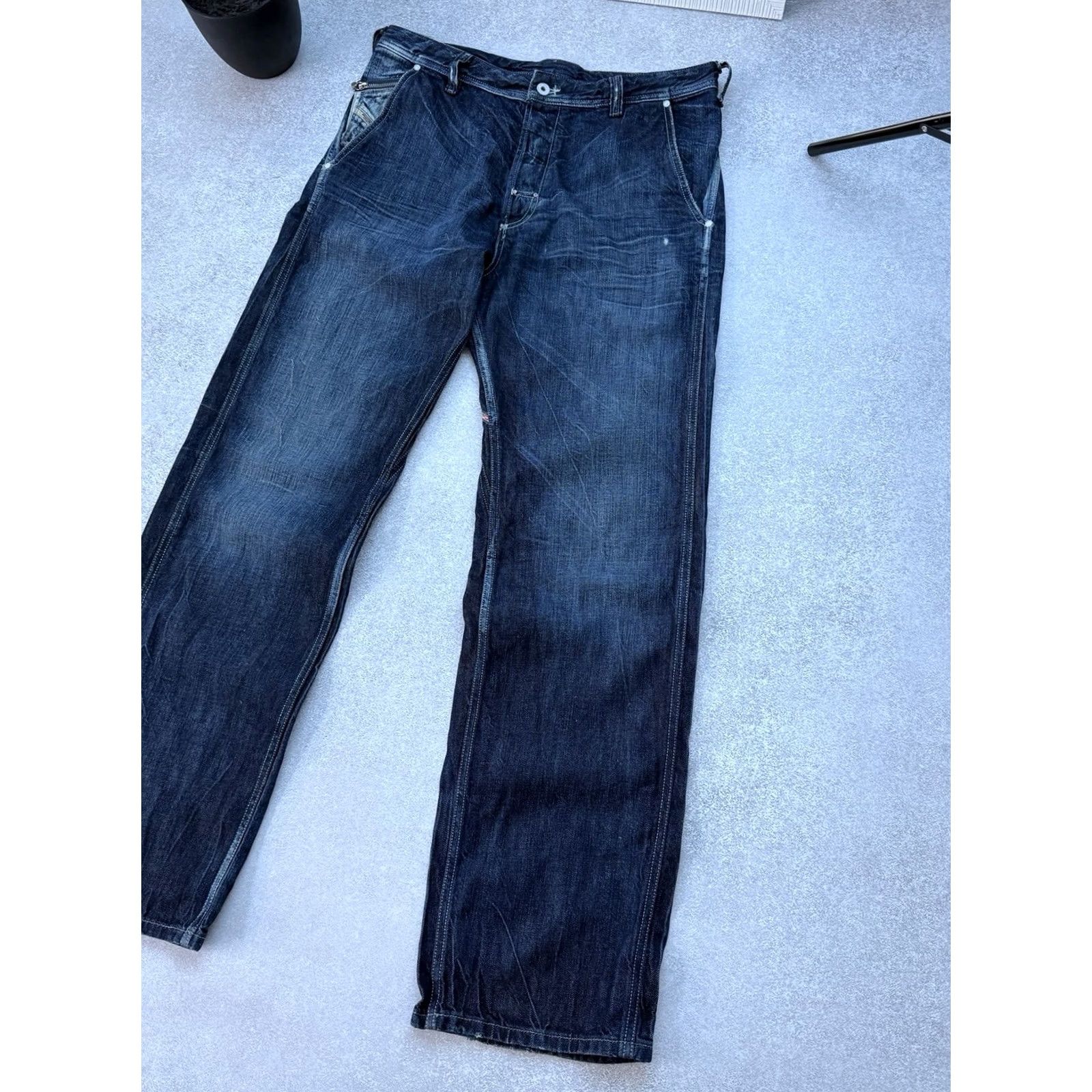 Diesel VINTAGE Diesel Pheyo Jeans Men’s W34 L34 Blue Denim Straight Jeans Size US 34 / EU 50 - 4 Thumbnail