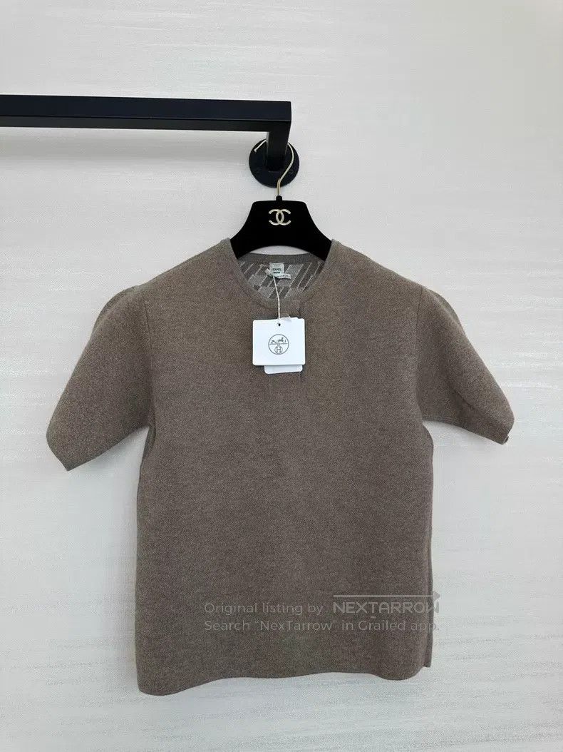 Hermes Hermes Women's two-tone jacquard short-sleeved turtleneck Size XXS / US 00 / IT 34 - 1 Thumbnail