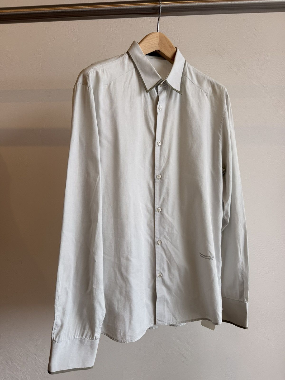 J.Lindeberg J.Lindeberg Light Grey Buttondown Shirt Size 50 Size US M / EU 48-50 / 2 - 2 Thumbnail
