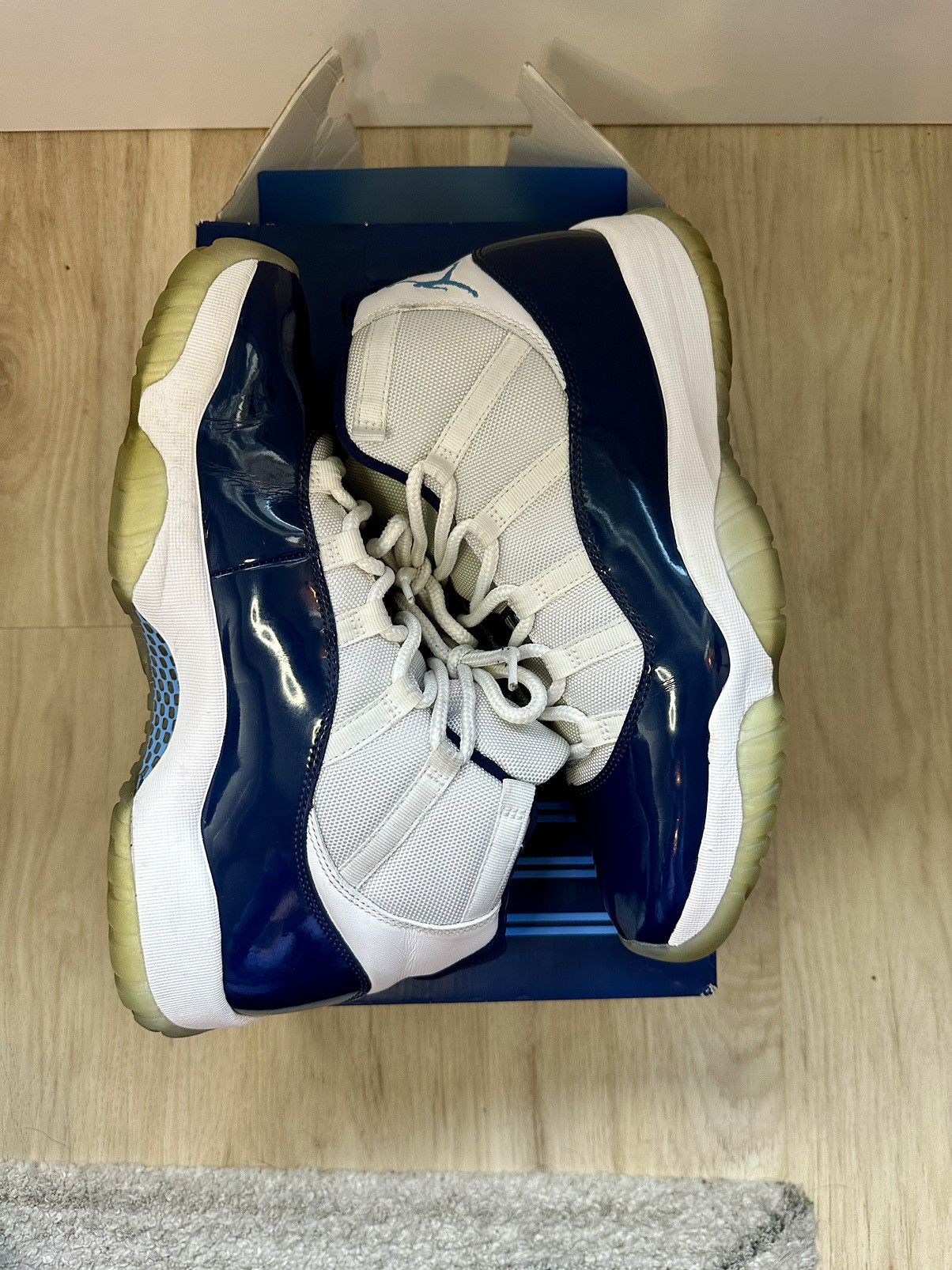 image of Air Jordan 11 Retro ‘Win Like ‘82’ Shoes in White, Men's (Size 12)