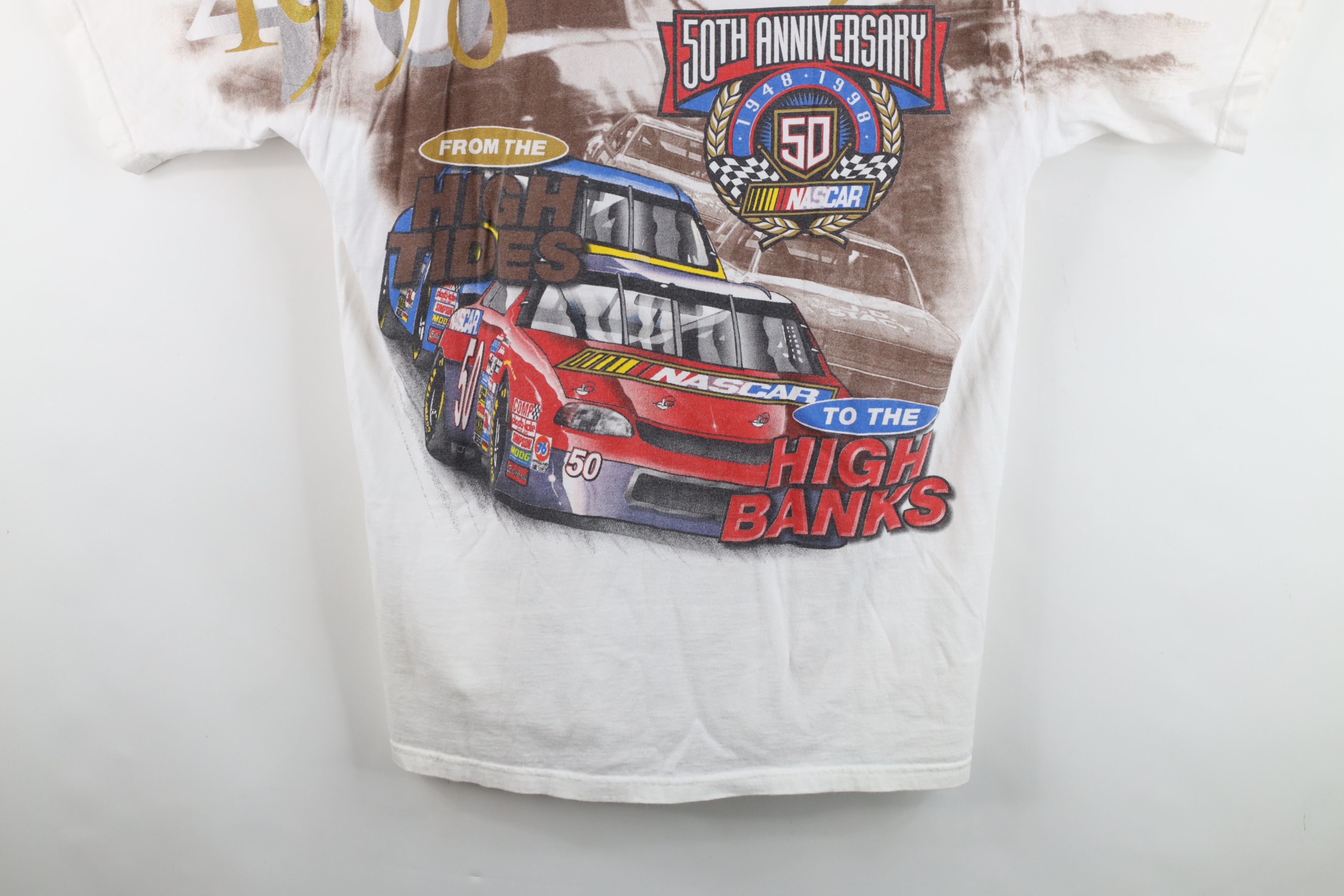 Vintage Vintage 90s NASCAR All Over Print Short Sleeve T-Shirt Size US XL / EU 56 / 4 - 3 Thumbnail