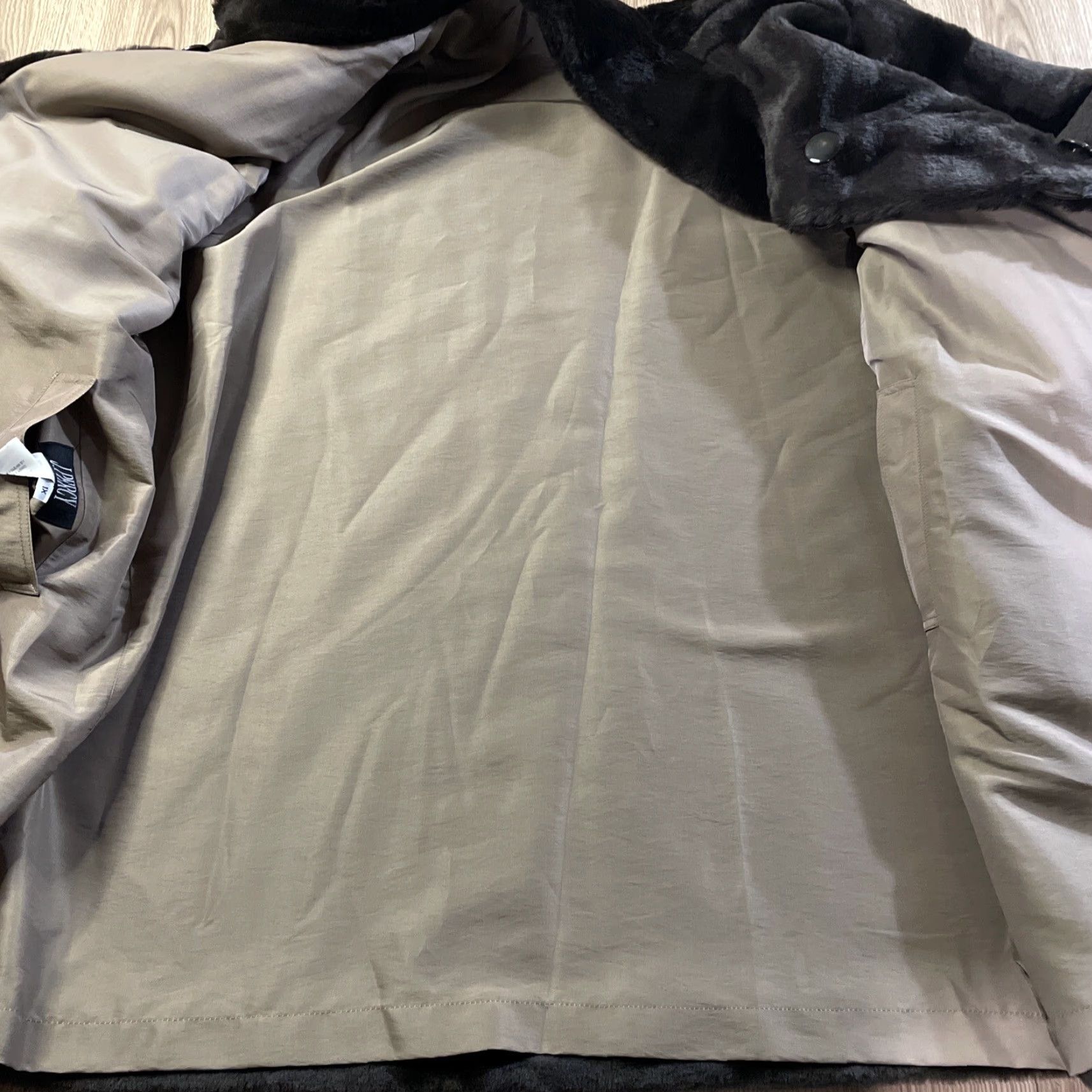 Vintage VINTAGE J. Percy Faux Fur Coat Brown 1X Ladies Parka 80s Full Length Mid-Length Winter Fall Womens Coat Size XL / US 12-14 / IT 48-50 - 4 Thumbnail