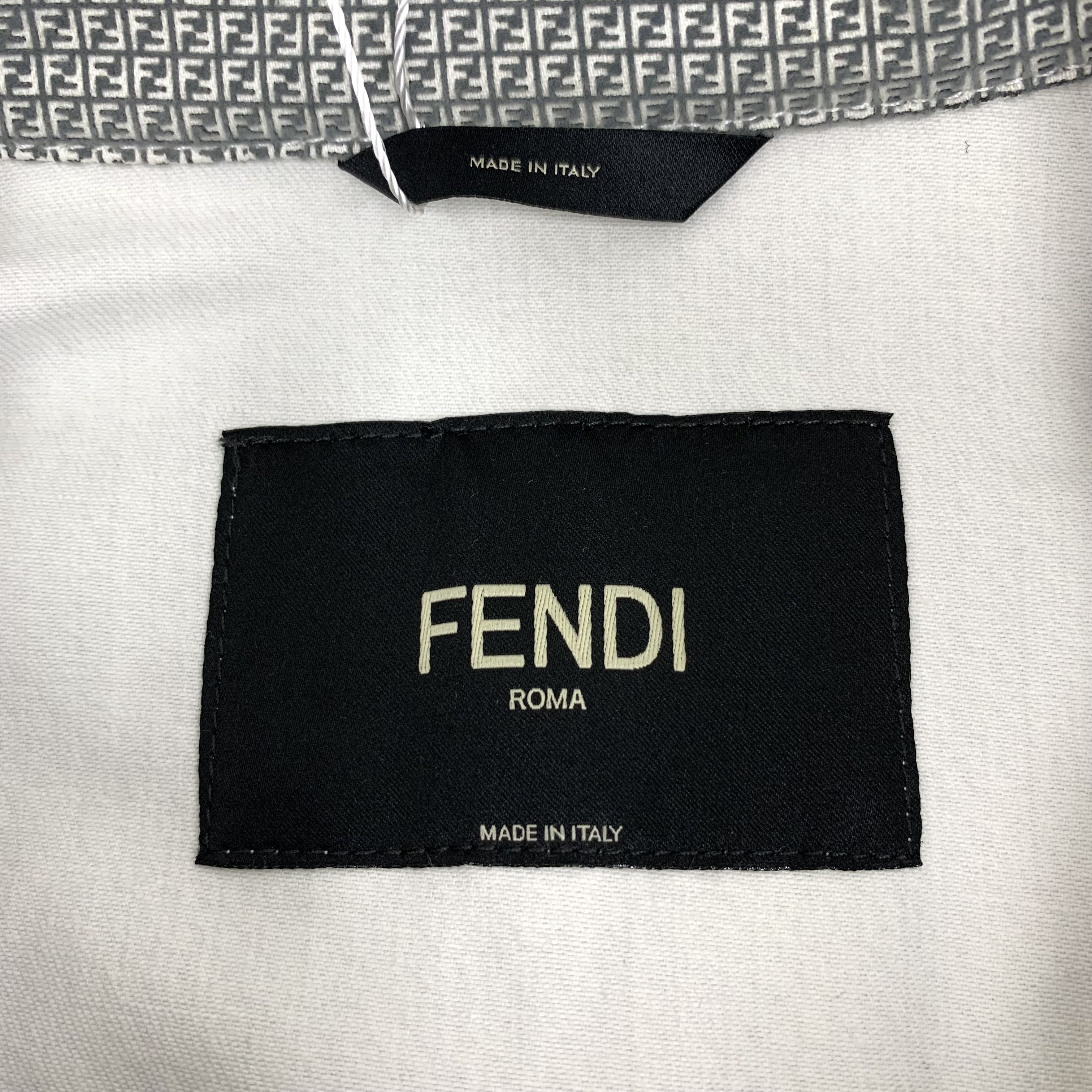 Fendi Fendi Cotton Jacket – Grey Logo Denim (Size S) Size S / US 4 / IT 40 - 2 Thumbnail