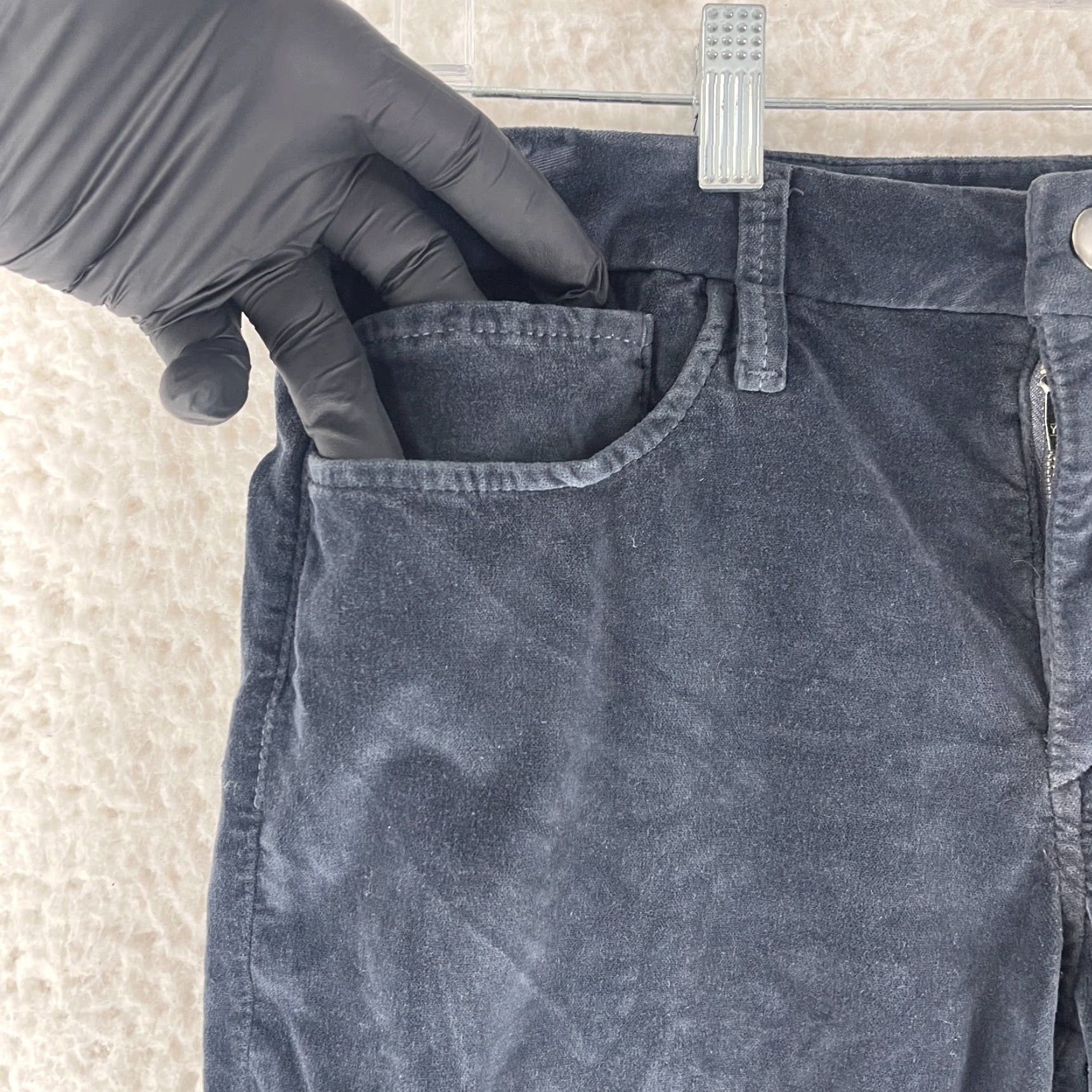 Vintage VINTAGE Joe's Jeans Chelsea Velvet Skinny Pants Womens Low-Rise Casual Made in USA Size 28 Gray 31" Waist 31" Inseam JSNA Size 28" / US 6 / IT 42 - 4 Thumbnail
