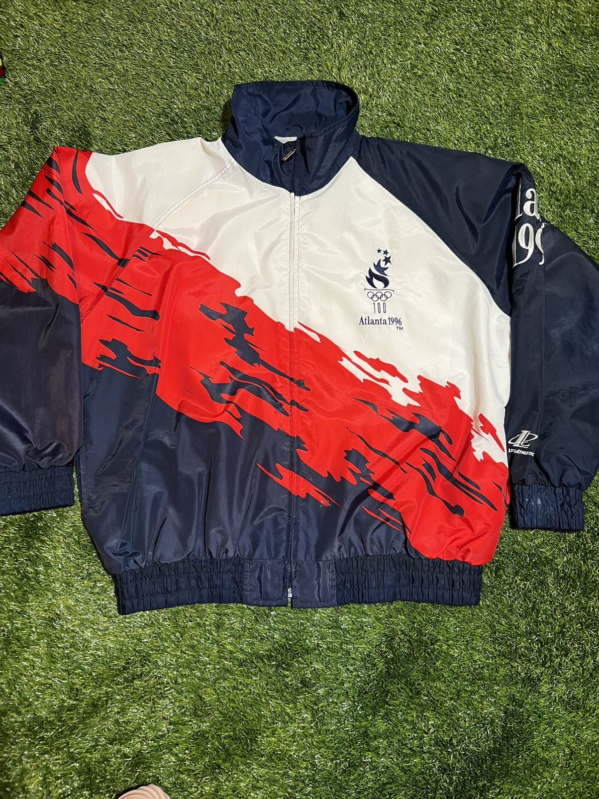 USA Olympics 1996 USA OLYMPIC WINDBREAKER Size US XL / EU 56 / 4 - 1 Thumbnail
