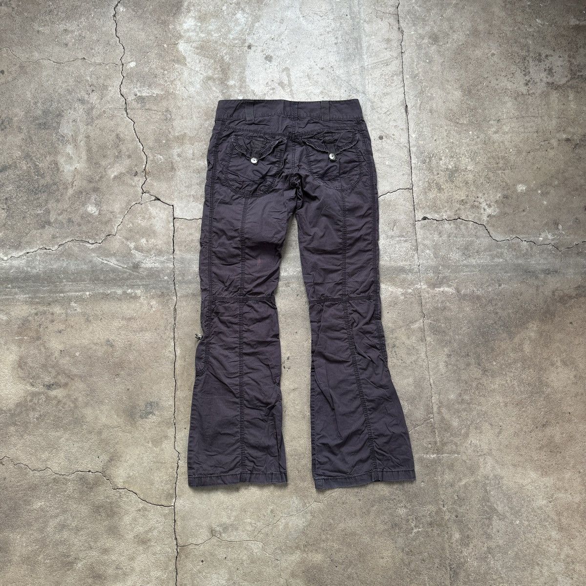 Vintage Vintage Y2K EDC by Esprit Bootcut Sunfaded Bondage Pants Size 24" / US 00 / IT 34 - 2 Thumbnail