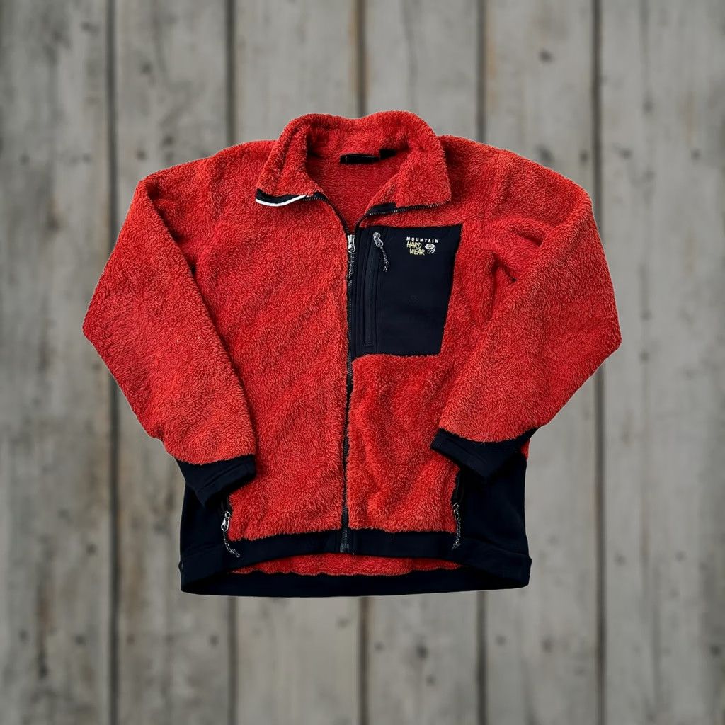 Mountain Hardwear VINTAGE Mountain Hardwear Monkey Fuzzy Fleece Jacket Womens L Orange 2000s Basic Jacket Size L / US 10 / IT 46 - 1 Thumbnail