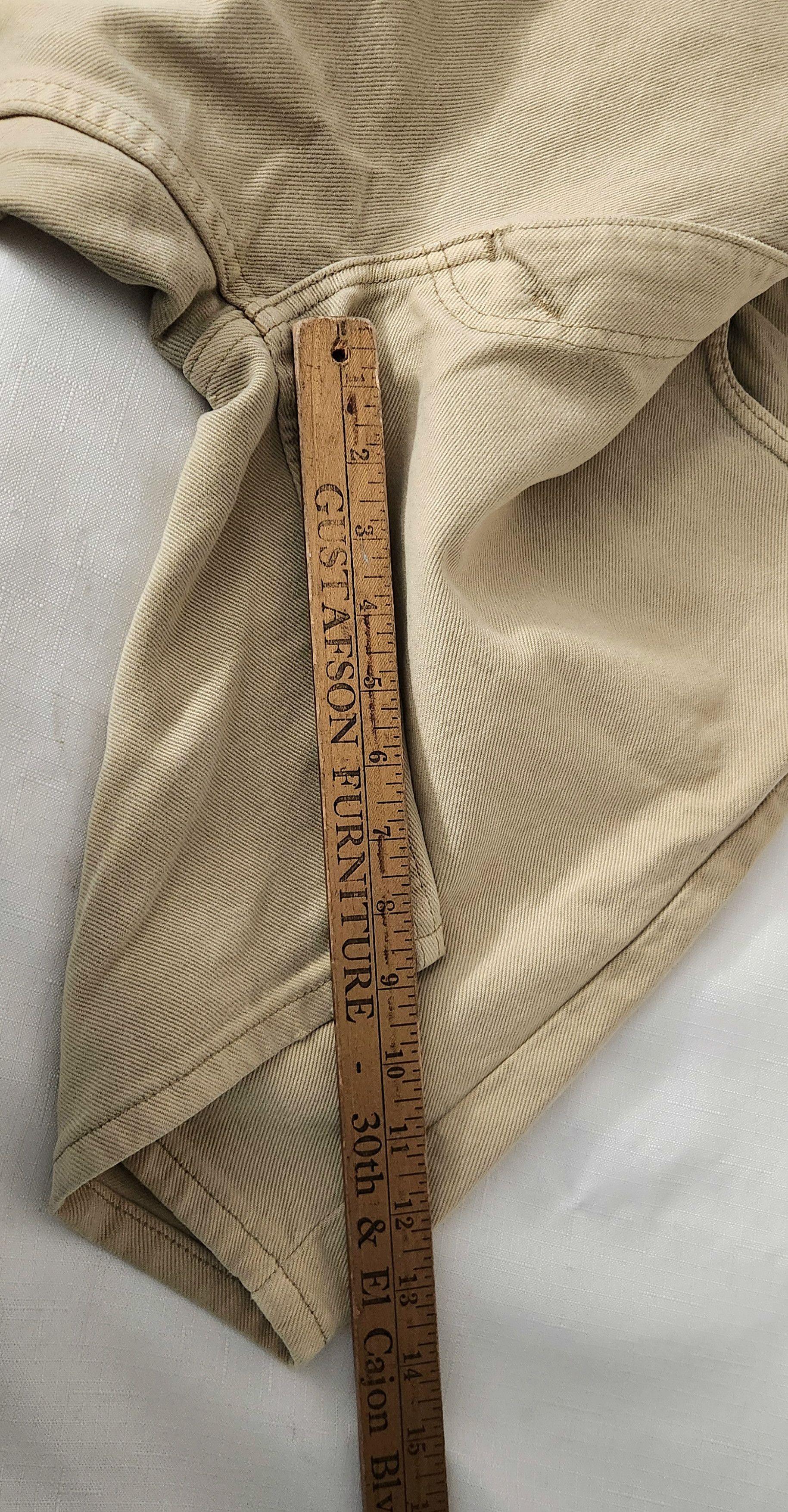 Levi's × Vintage Vtg 90s Levi’s Silver Tab Loose Fit Jeans Shorts Beige 31 Size US 31 - 11 Thumbnail