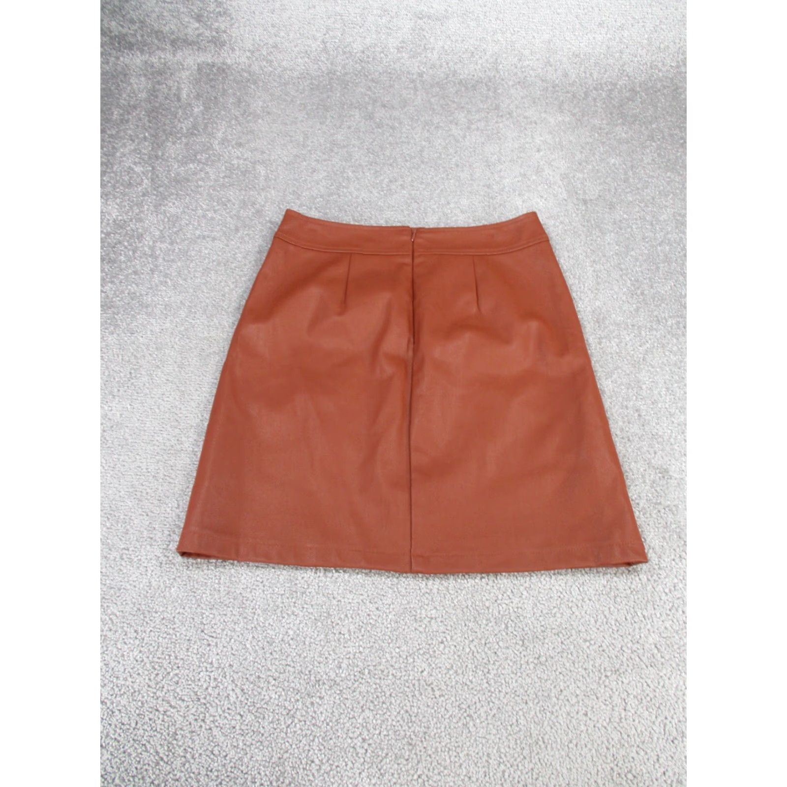 Loft LOFT Skirt Women's Short A-Line Faux Leather Red 0 Regular Zip Lined Womens Size 25" / US 0 / IT 36 - 7 Thumbnail