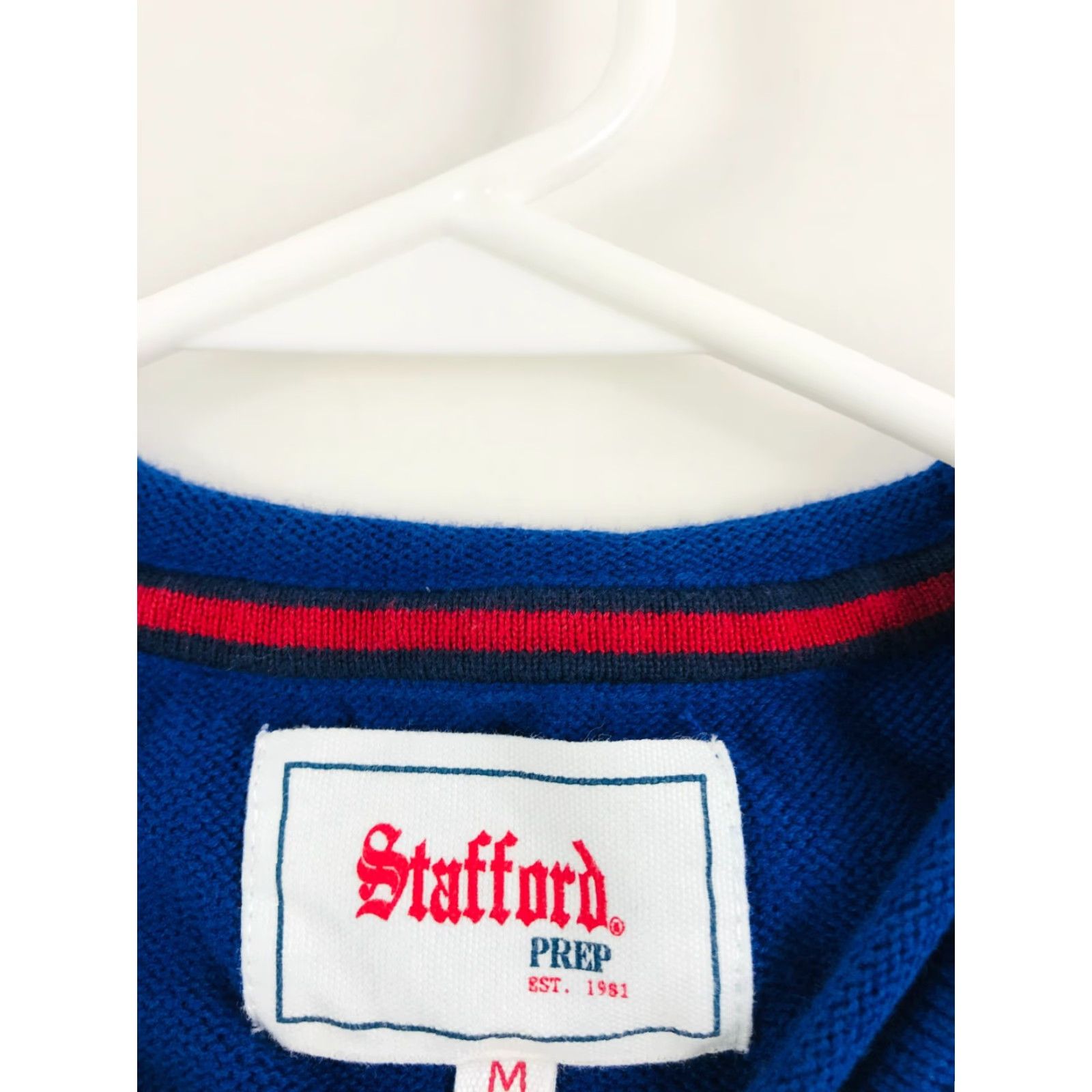 Stafford Stafford Sweater Shirt Men Medium Blue Long Sleeve Crew Neck Knitted Pullover Modern Size US M / EU 48-50 / 2 - 5 Thumbnail