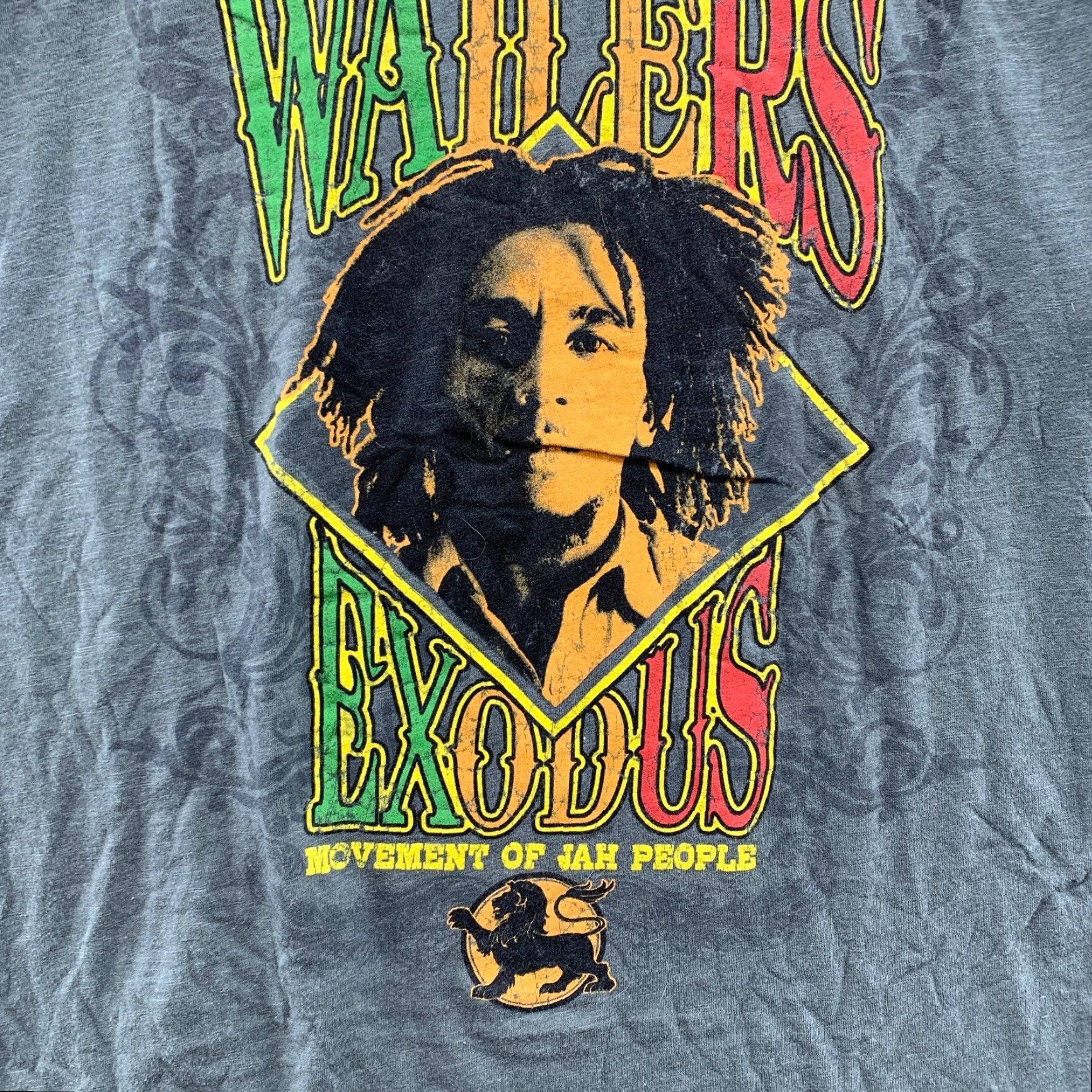 Vintage Bob Marley Rasta Shirt Mens Large Gray Potrait Graphic Jamaica 23x28.5 Vintage T-Shirt" Size US L / EU 52-54 / 3 - 7 Thumbnail