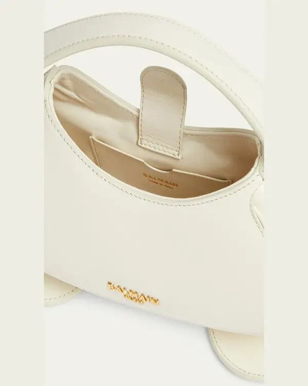 Balmain o1s1wg111225 Size:OS/Jolie Madame Top-Handle Bag in White Size ONE SIZE - 3 Thumbnail