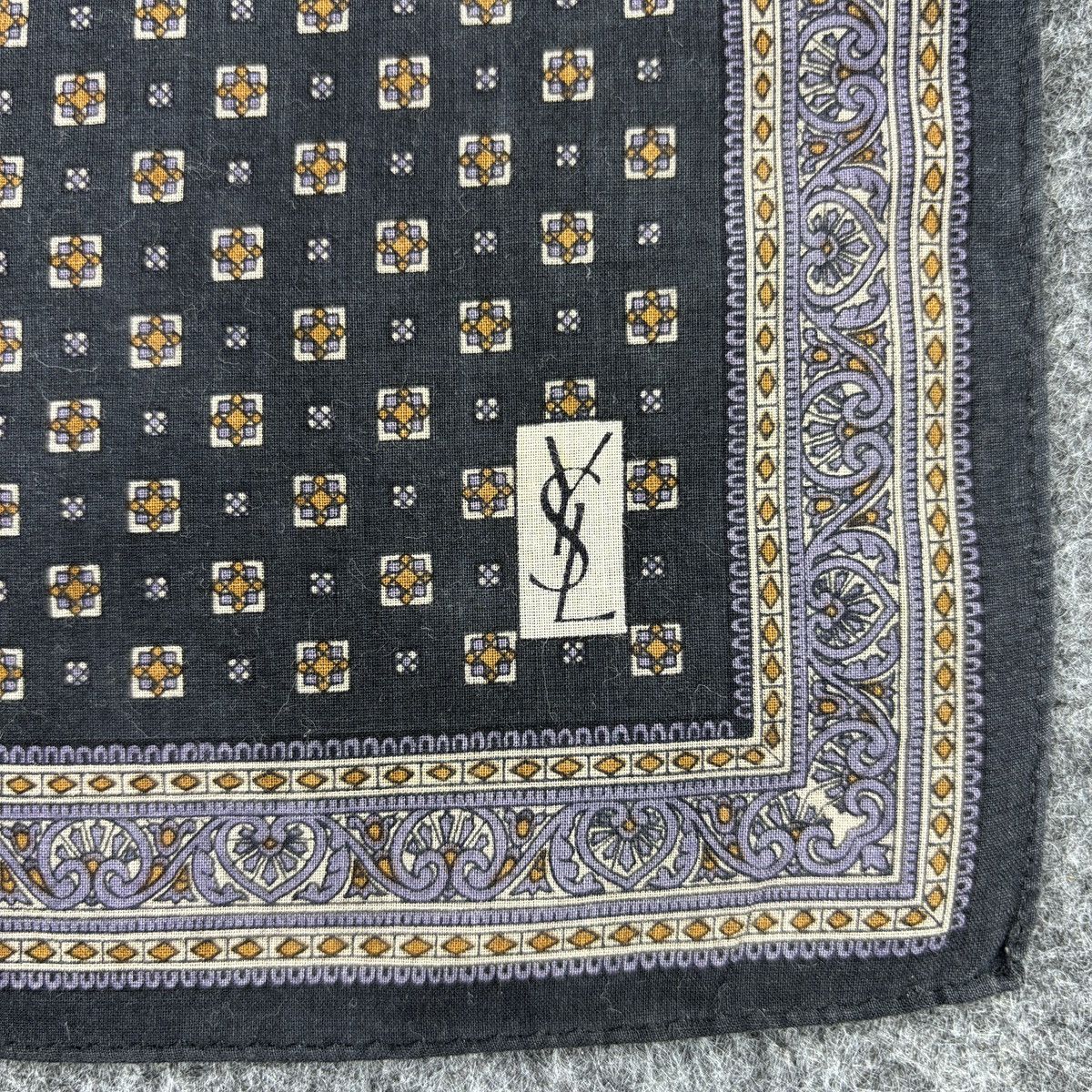 Vintage × Yves Saint Laurent YSL Handkerchief # E053 # Bandana # Neckerchief Size ONE SIZE - 3 Thumbnail