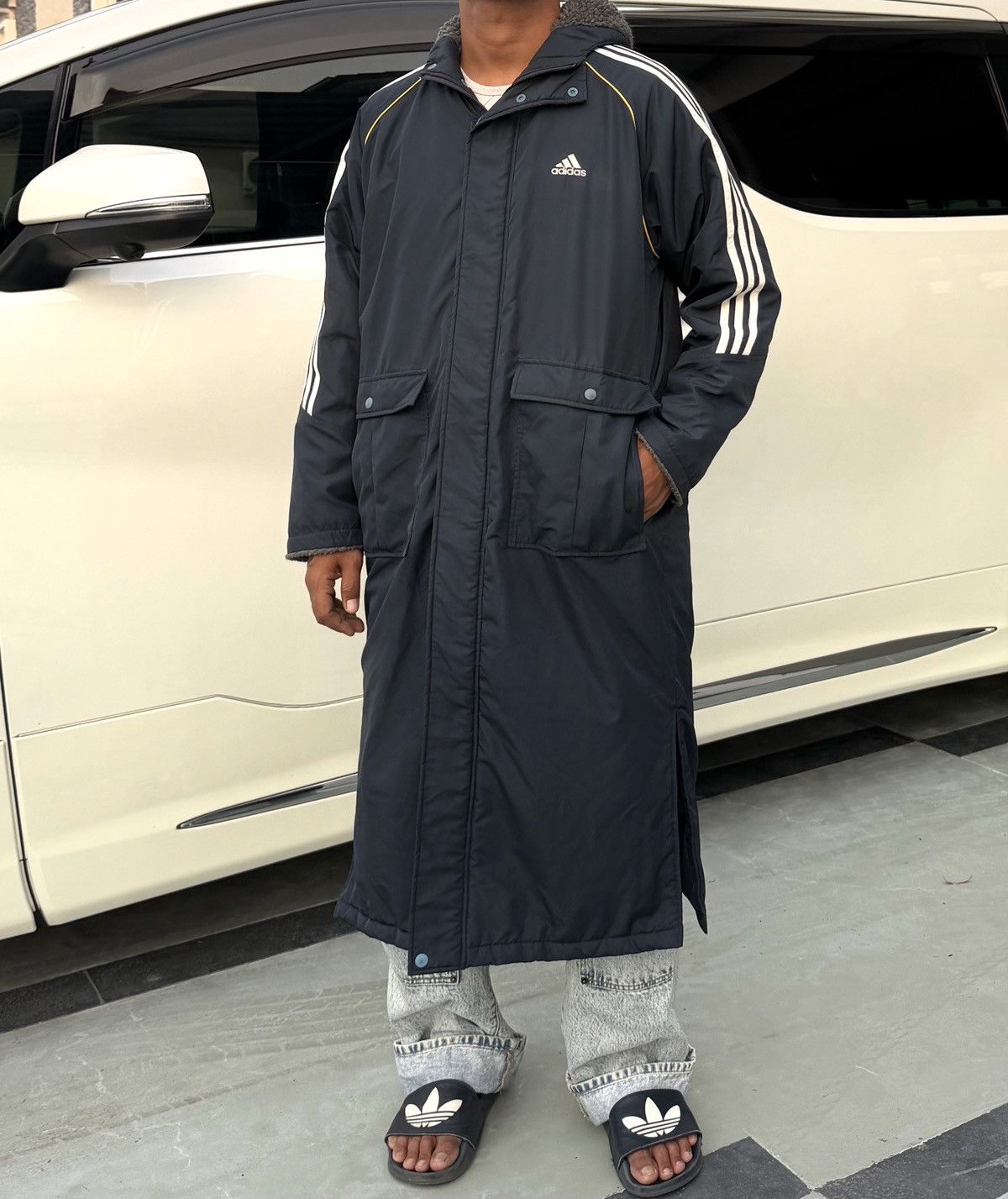 Adidas Adidas Long Bench with Fleece Lining Parka Hoodie Jacket Size US M / EU 48-50 / 2 - 2 Thumbnail