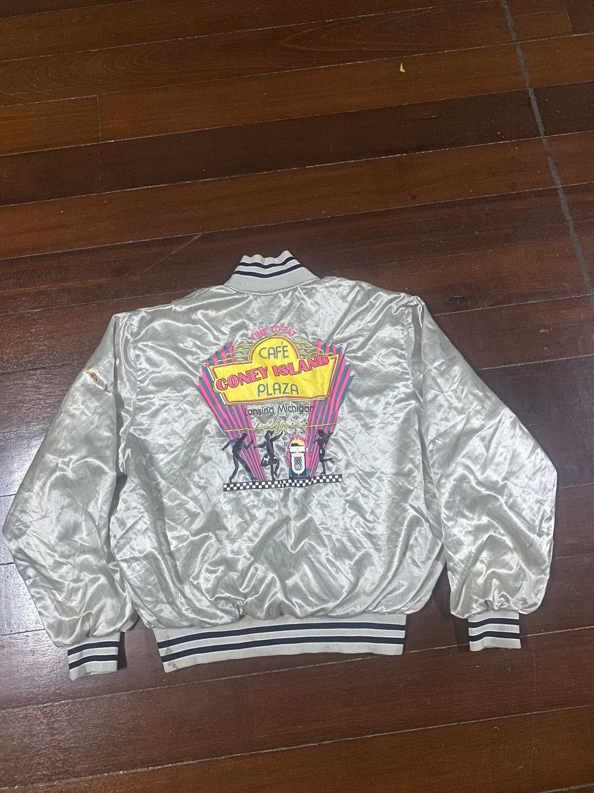 Vintage Vintage 70s cafe coney island richard a leslie Bomber Jacket Size US L / EU 52-54 / 3 - 1 Thumbnail