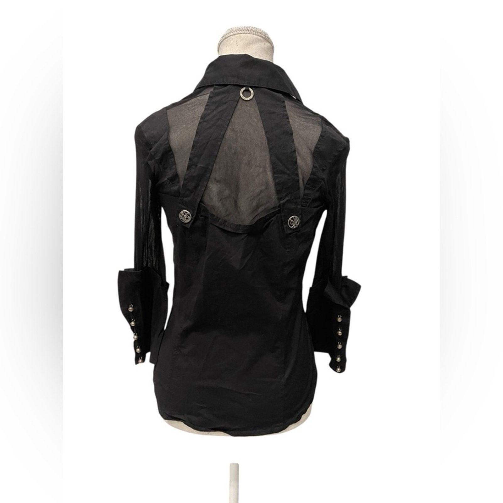 Other SAVE THE QUEEN Y2K Grunge Goth Net Long Sleeve ShirT S Size S / US 4 / IT 40 - 5 Thumbnail