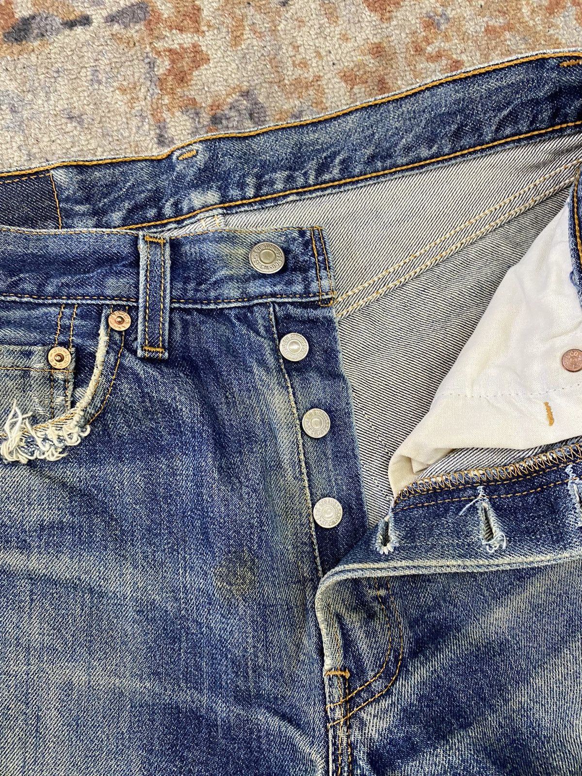 Jean × Levi's Levis mudwash faded distressed jeans pant 29x30 Size US 29 - 9 Thumbnail