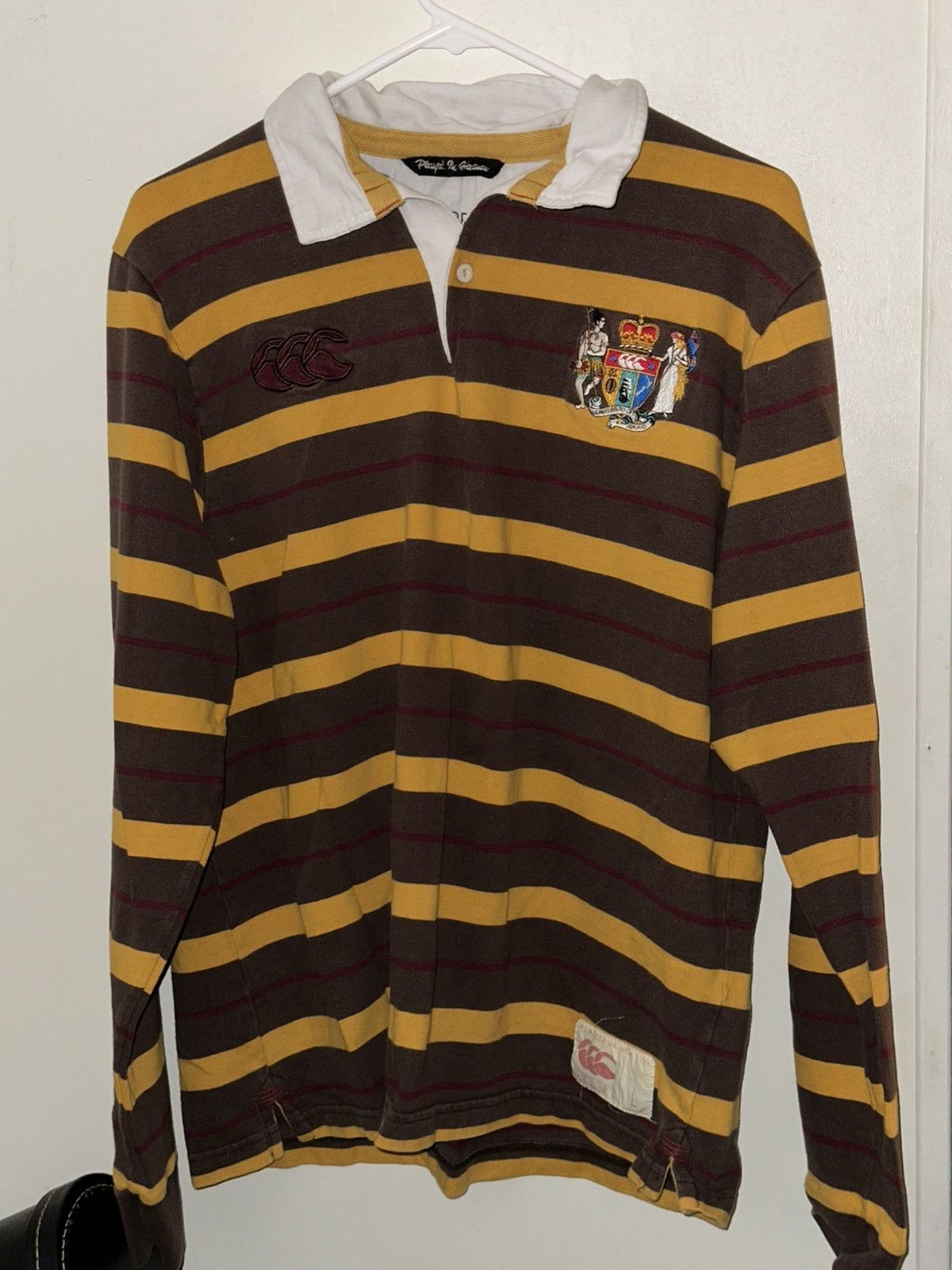 Vintage Yellow brown Polo Size US L / EU 52-54 / 3 - 1 Thumbnail