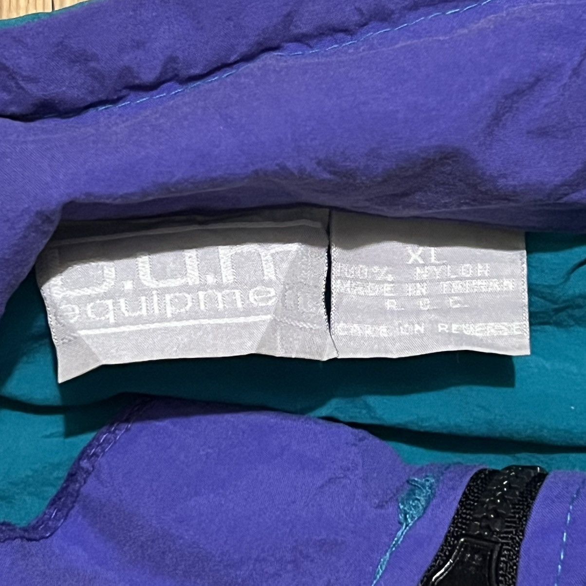 B.U.M Equipment Vintage BUM Equipment 1/4 Zip Jacket Mens XL Teal Purple Size US XL / EU 56 / 4 - 2 Thumbnail