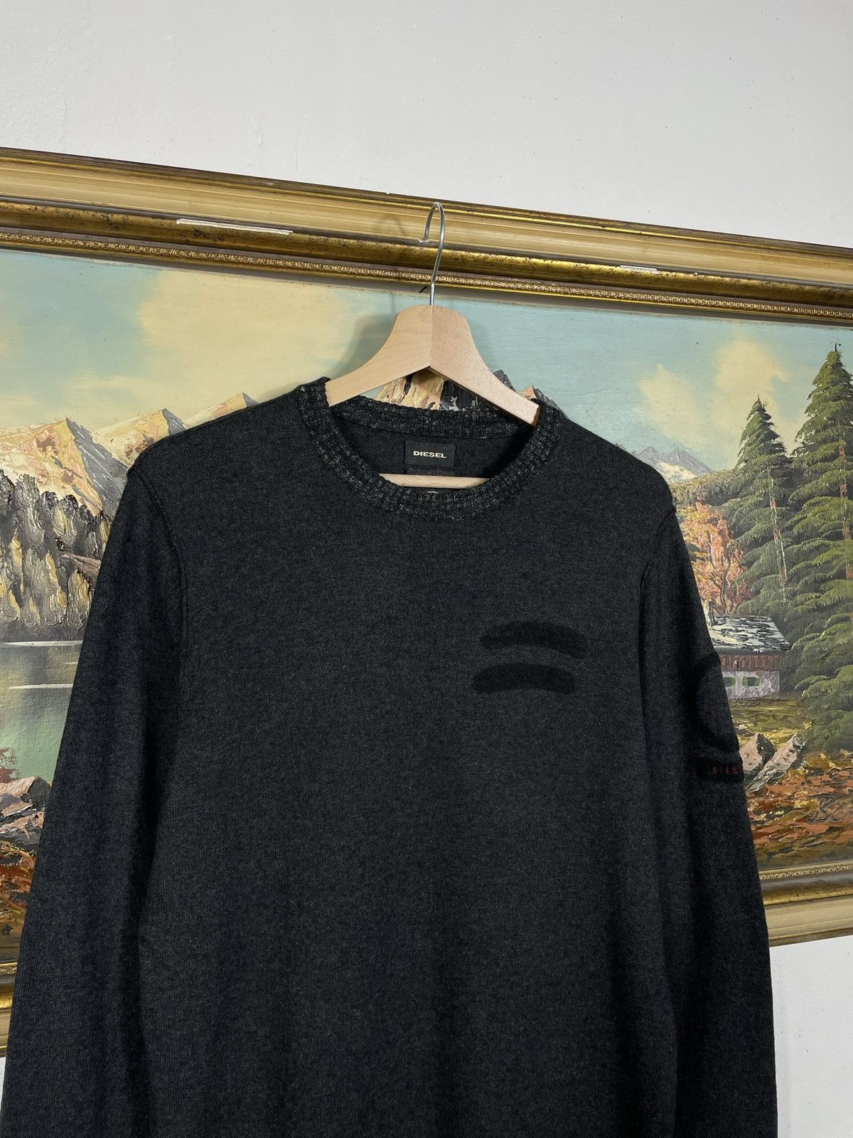 Diesel × Diesel Black Gold Diesel Wool Black Knitwear Sweater Jumper Pull Streetwear Size US M / EU 48-50 / 2 - 5 Thumbnail