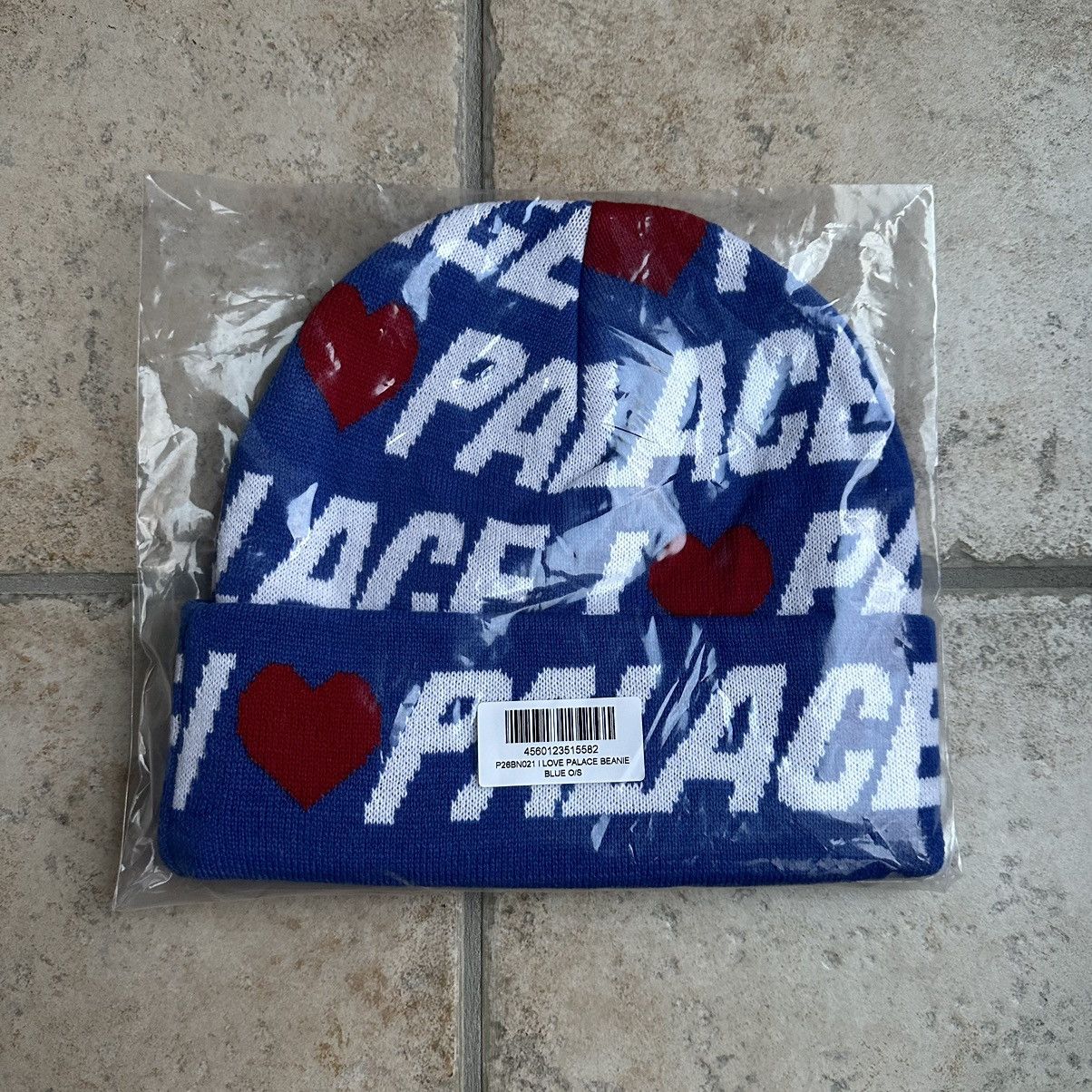 Palace Palace I Love Palace Beanie Blue | Grailed