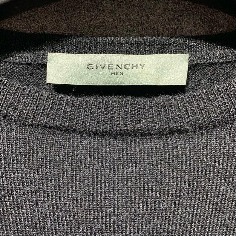 Givenchy Givenchy Black and grey striped wool knit sweater 2506-Next Size US L / EU 52-54 / 3 - 4 Thumbnail