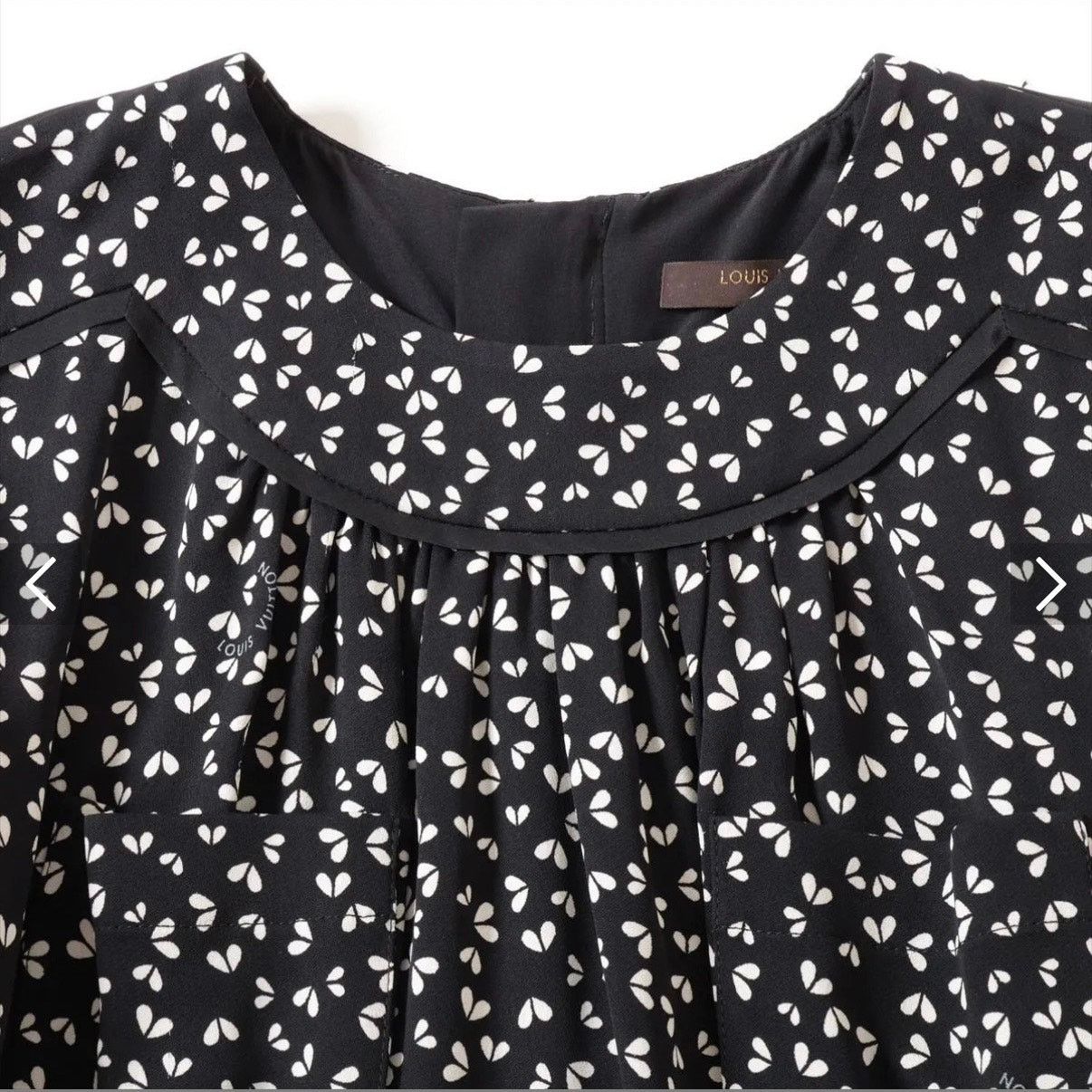 Louis Vuitton Louis Vuitton Black & White Floral Silk Dress Sz 36 Size XS / US 0-2 / IT 36-38 - 4 Thumbnail