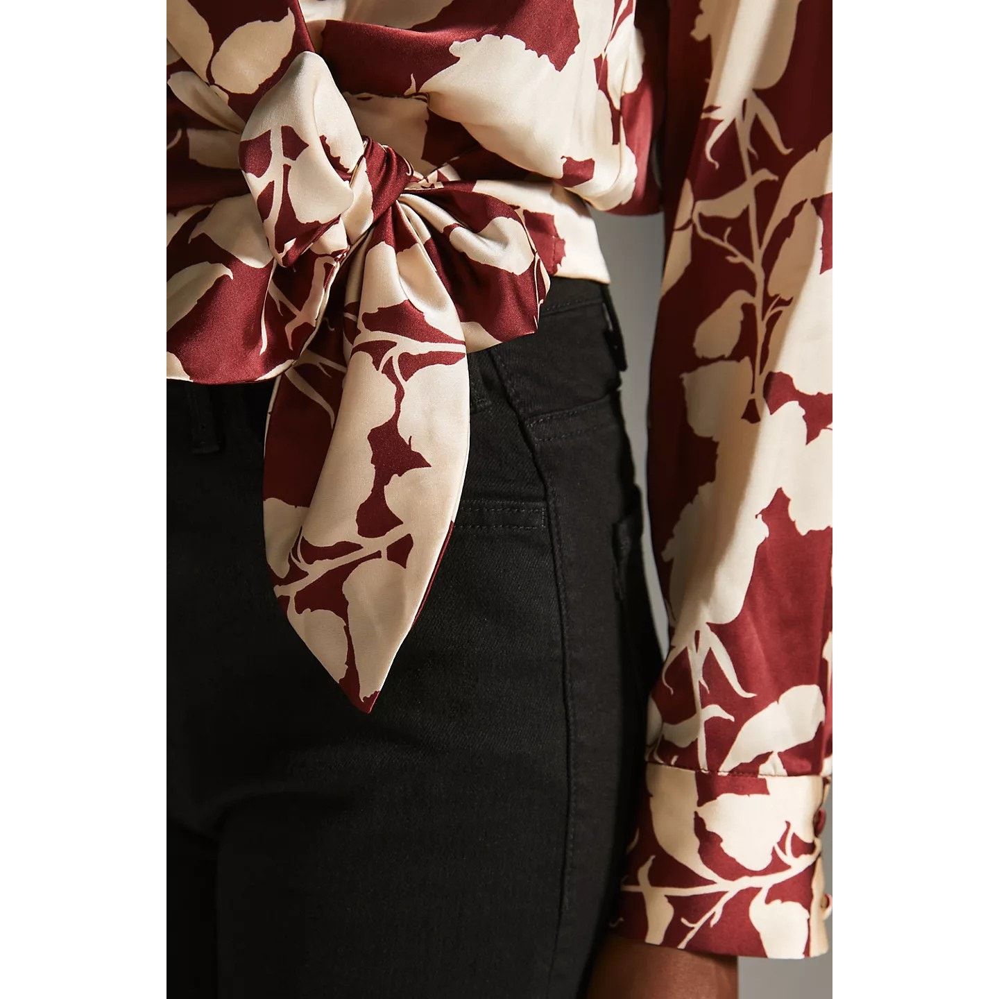 Anthropologie New Anthropologie Nyla Wrap Long Sleeve Blouse $148 SMALL Size S / US 4 / IT 40 - 2 Thumbnail