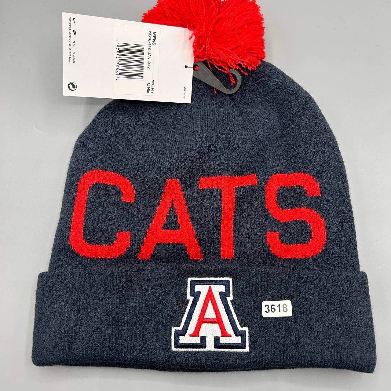 Nike Arizona Wildcats x Nike Hat Men Cuffed Beanie Pom Pom Cap Size ONE SIZE - 4 Thumbnail
