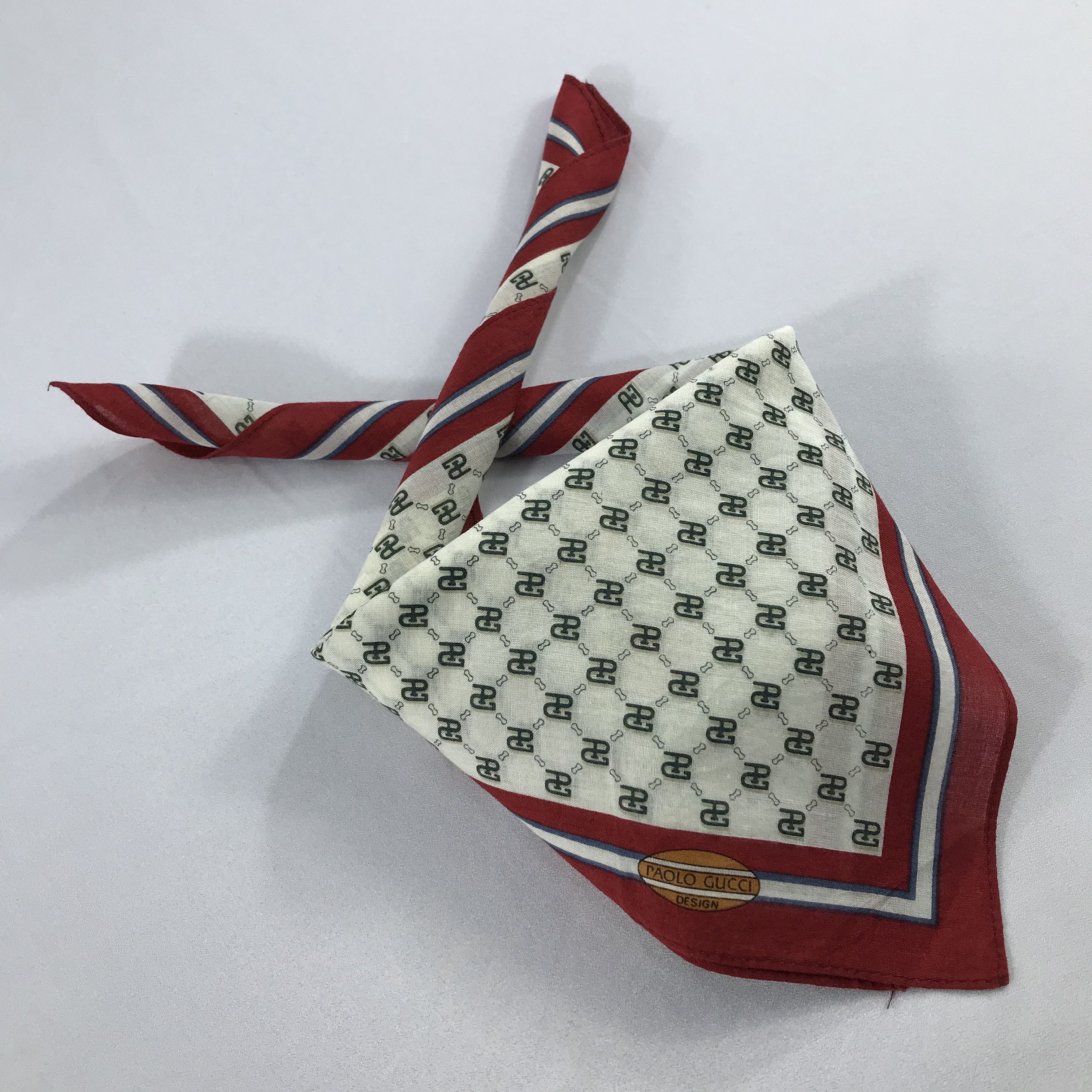Paolo Gucci × Vintage Paolo Gucci Bandana / Handkerchief / Neckerchief - S2183 Size ONE SIZE - 4 Thumbnail
