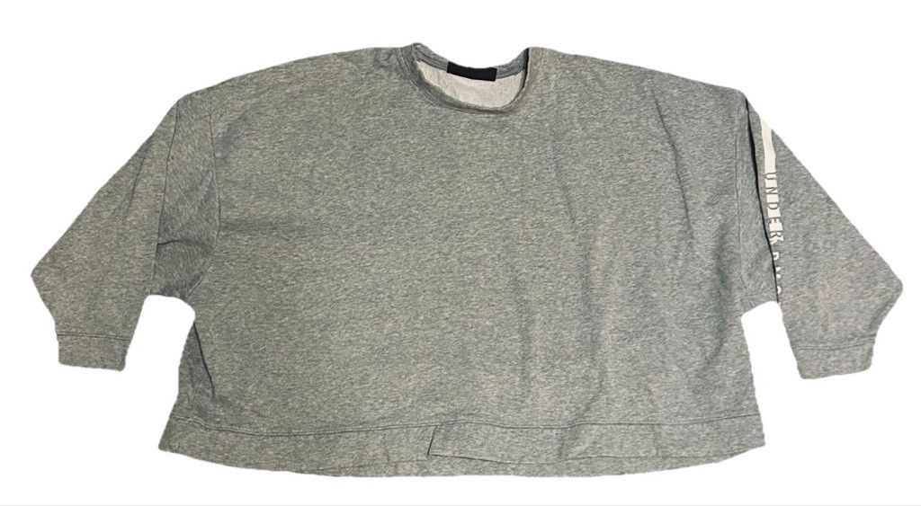 Under Armour Under Armour Gray Cropped Boxy Sweatshirt Loungewear L Size L / US 10 / IT 46 - 1 Thumbnail
