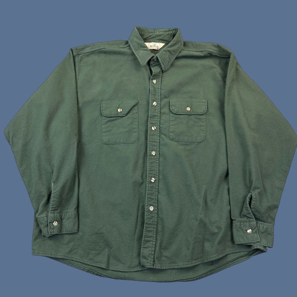 Vintage VINTAGE RedHead Shirt Mens XL Green Chamois Flannel Hunting Outdoor 70s 80s Size US XL / EU 56 / 4 - 1 Thumbnail