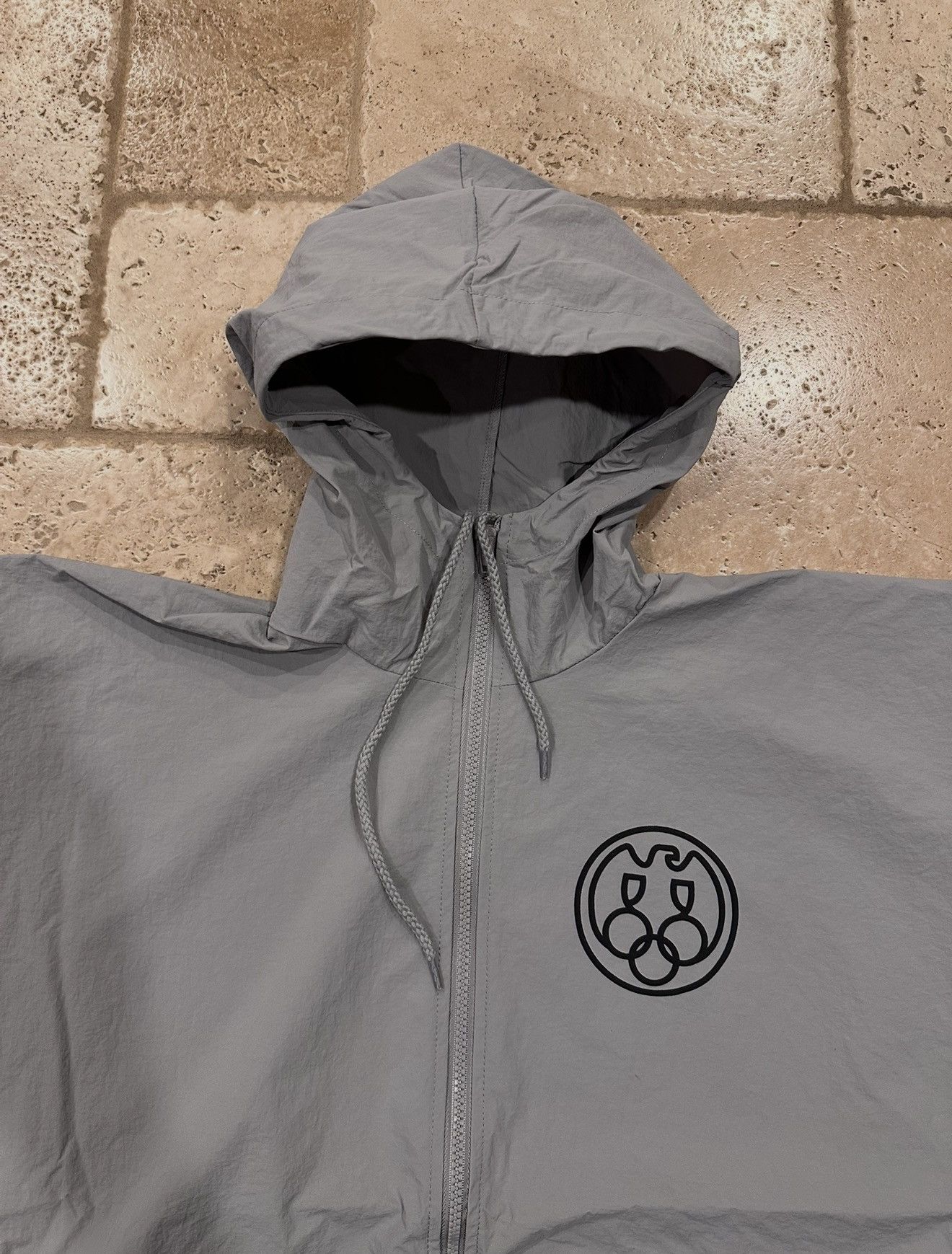 Yeezy Yeezy WB-01 04 Logo Gray Windbreaker Nylon Zip Jacket Size US M / EU 48-50 / 2 - 6 Thumbnail