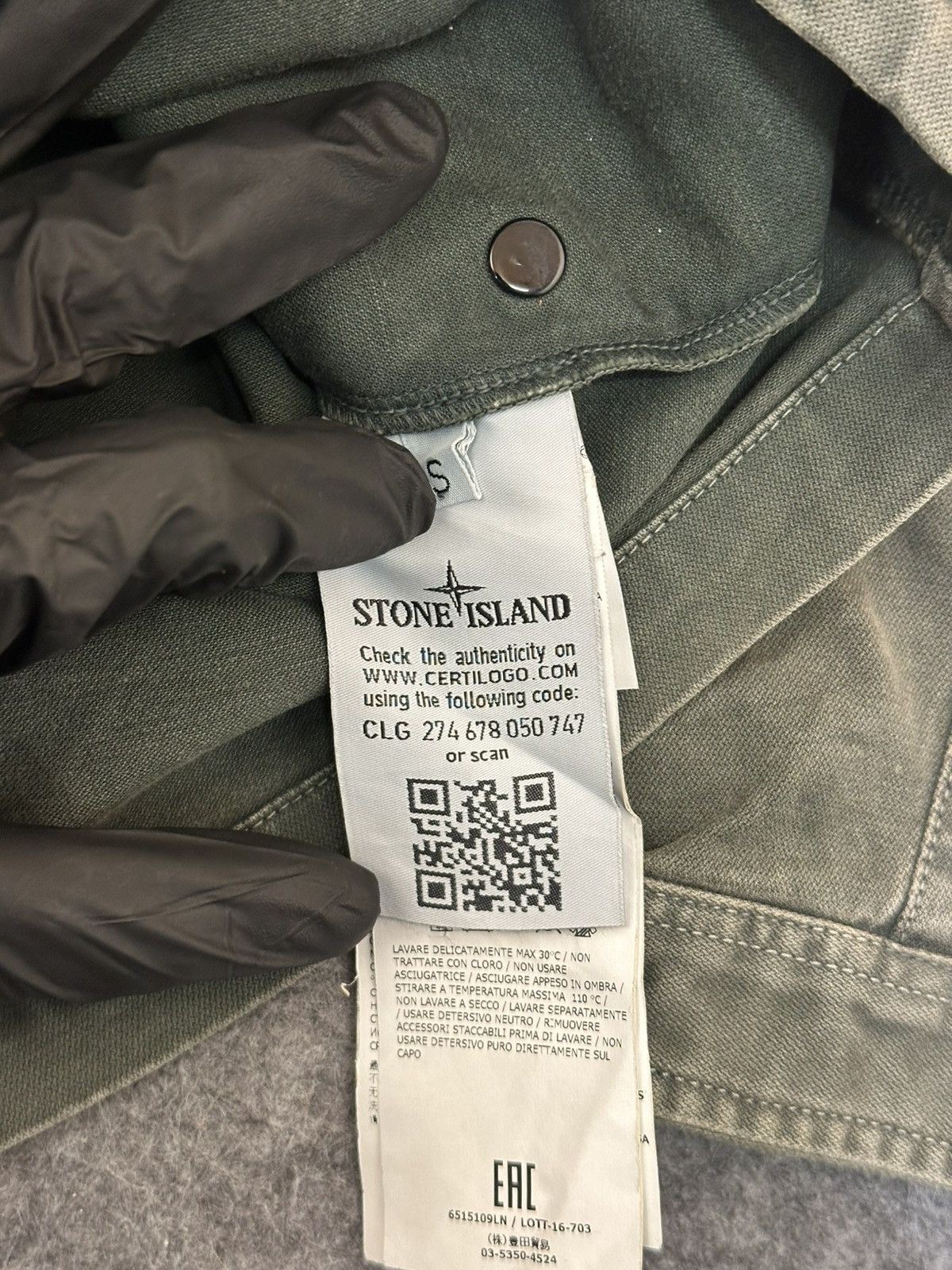 Stone Island Stone Island 109LN Tinto Old hooded overshirt. Size US S / EU 44-46 / 1 - 18 Thumbnail