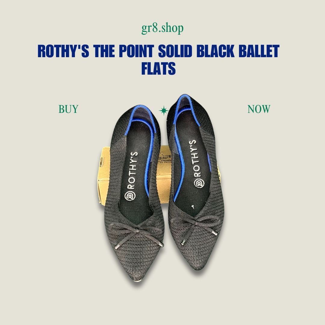 Rothy's Rothys The Point Solid Black Ballet Flats Size 6 Sustainable Size US 6 / IT 36 - 1 Thumbnail
