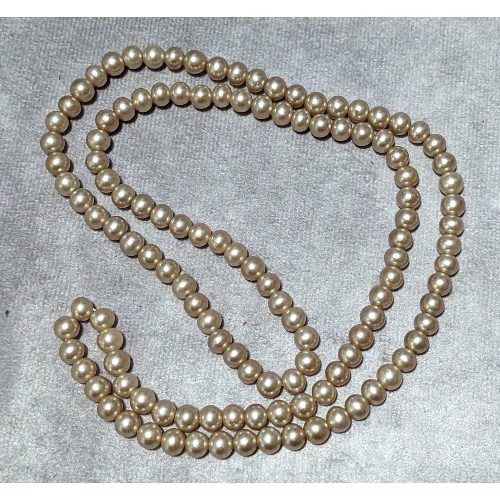 Other Vintage Tan Faux Pearl Beaded Necklace Size ONE SIZE - 7 Thumbnail