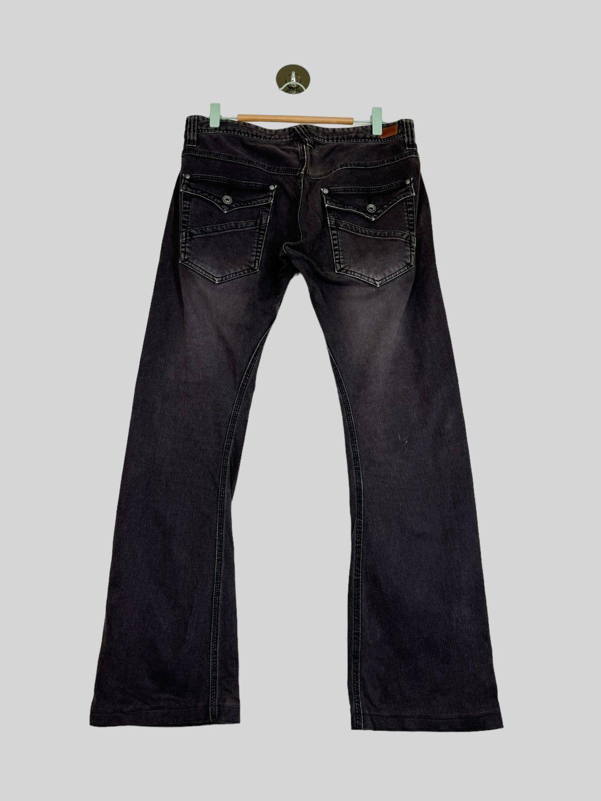 Hysteric Glamour Y2K FLARE NICOLE CLUB FOR MEN ZIPPER ACID WASH STYLE DENIM Size US 31 - 2 Thumbnail