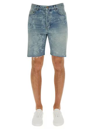 Saint Laurent Paris o1la1rc1a1225 638547 Shorts in Florida Flower Printed Denim Size US 30 / EU 46 - 1 Thumbnail