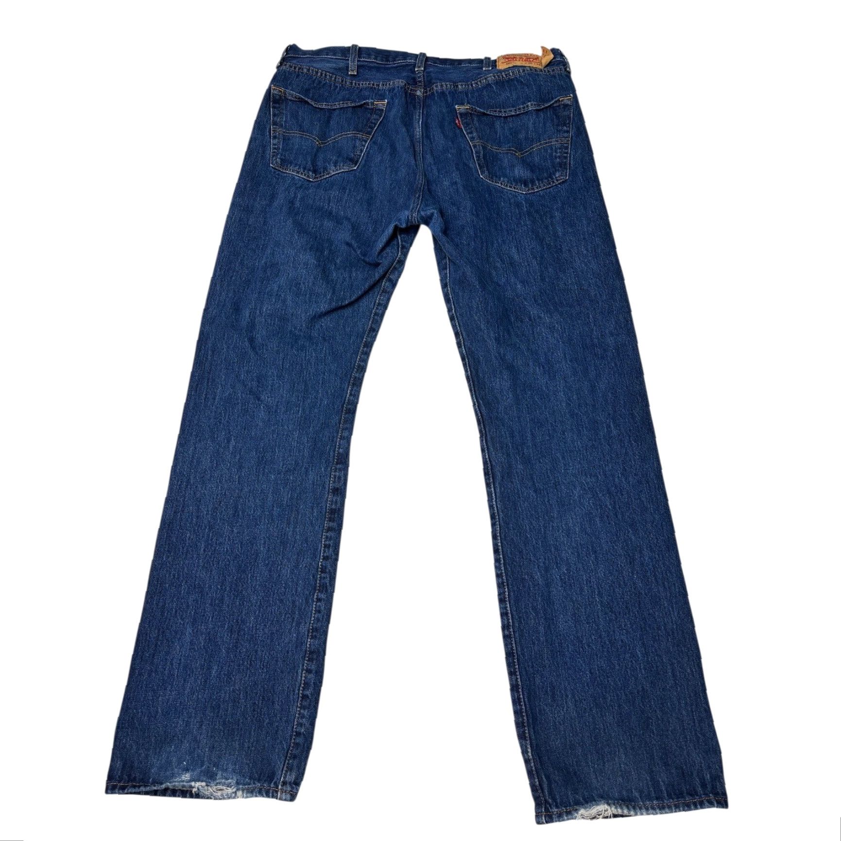 Denime VINTAGE Levi Strauss 501 Jeans Men 38x34 Dark Wash Denim Button Fly Straight Mens Size US 38 / EU 54 - 6 Thumbnail