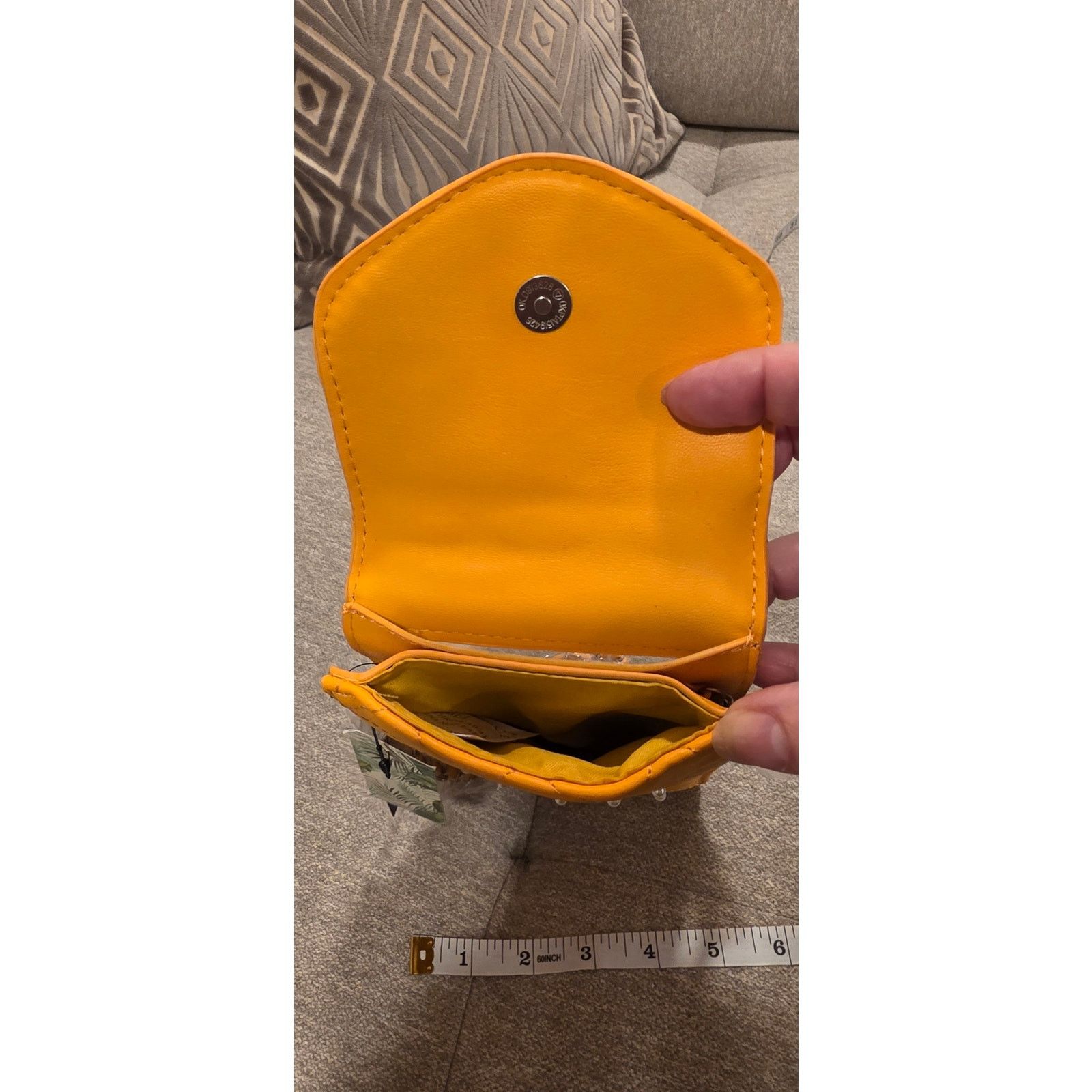 Badgley Mischka Badgley Mischka Yellow Pearls Strap Crossbody Phone Case NWT Size ONE SIZE - 4 Thumbnail