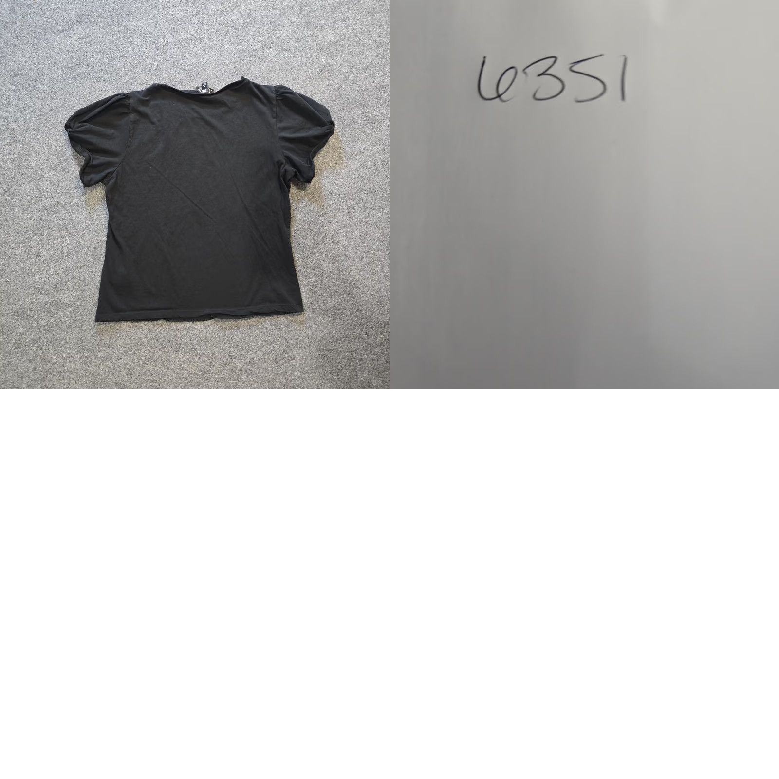 J.Crew J.CREW Top Women Medium Black Short Puffed Sleeves Round Neck Casual Cotton Knit Blouse Size M / US 6-8 / IT 42-44 - 8 Thumbnail