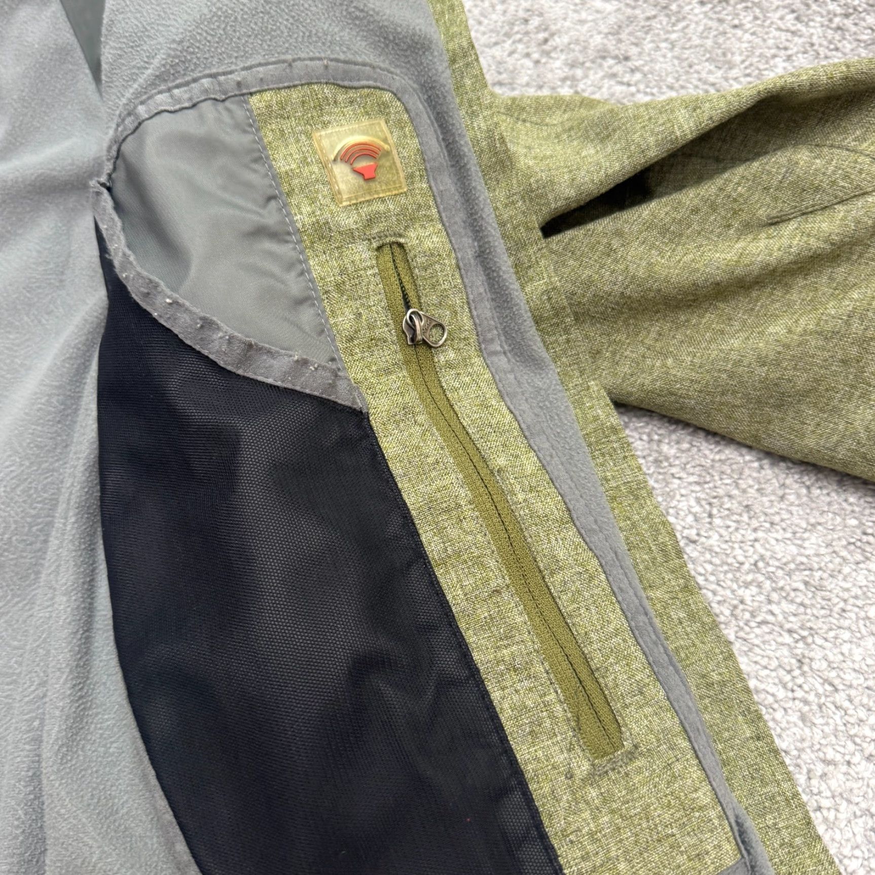 Vintage REI Elements Softshell Fleece Jacket Womens Small Green Full Zip Removable Hood Size S / US 4 / IT 40 - 5 Thumbnail