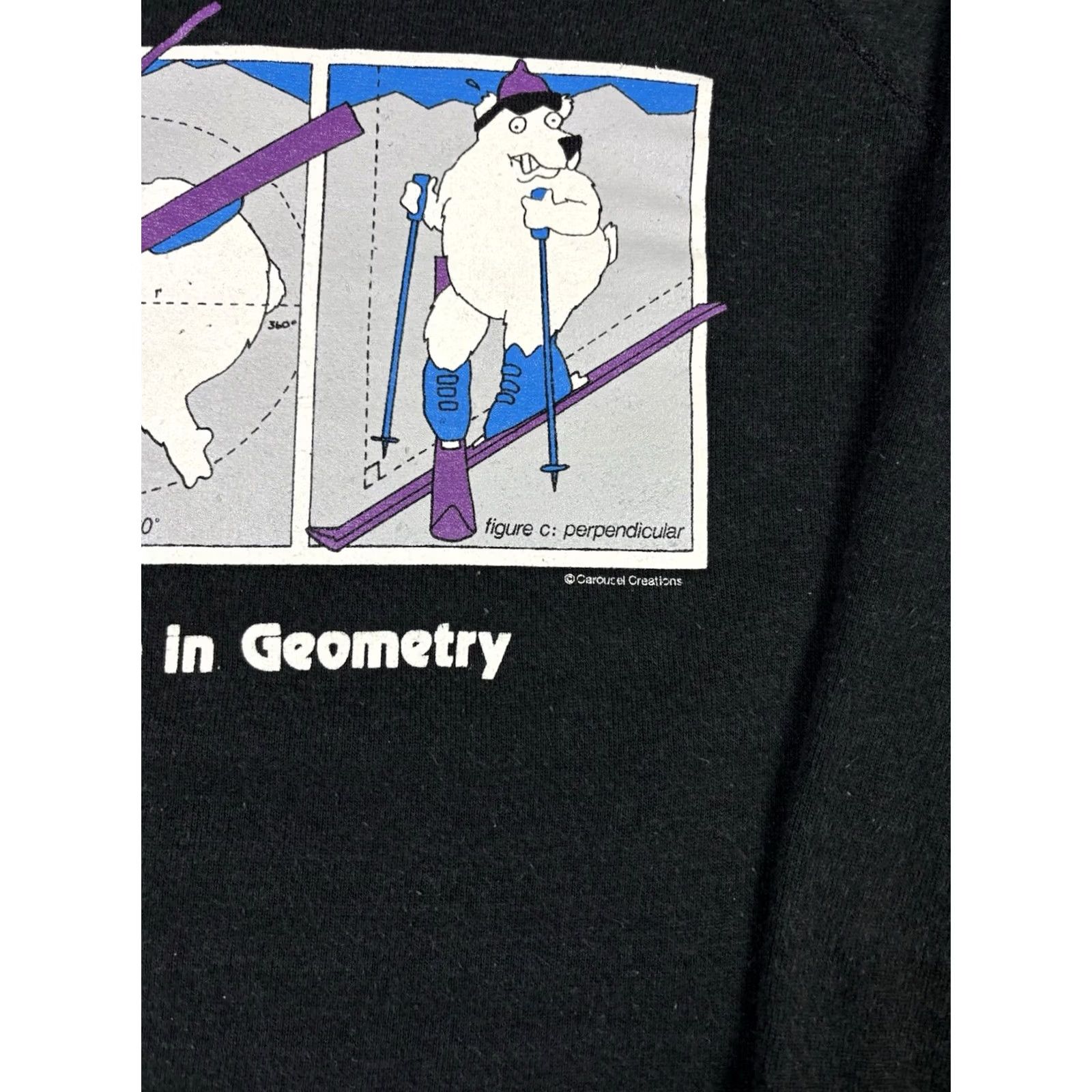 Hanes VINTAGE Hanes Sweatshirt 90s Skiing Graphic Print Black XL Mens Size US XL / EU 56 / 4 - 7 Thumbnail